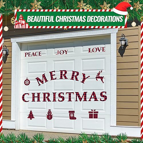 Miniatura 8 de 23 piezas de decoración de Navidad para puerta de garaje imanes de Navidad para puerta de garaje de Navidad imanes de coche de Navidad imanes de