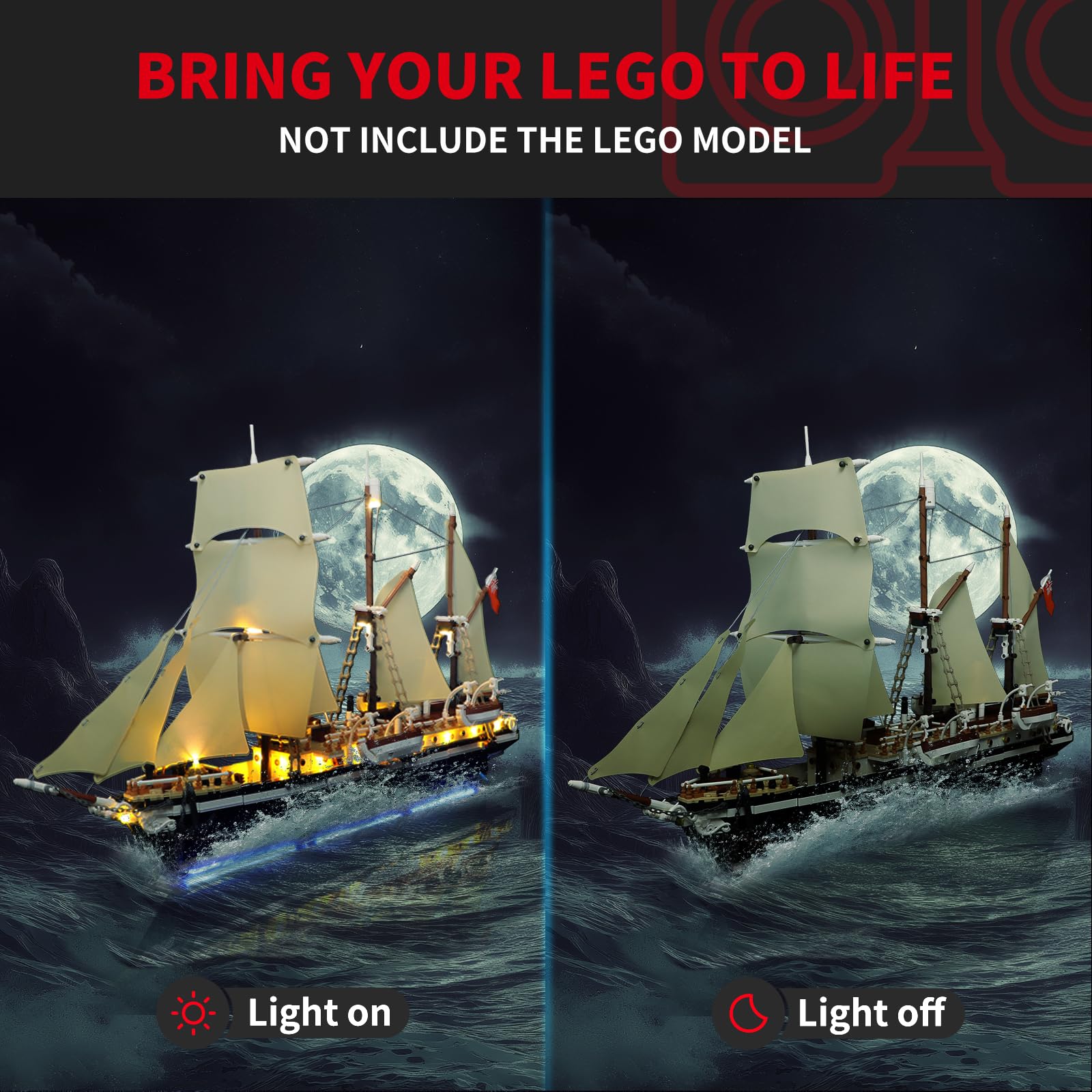 BRIKSMAX 2.0 Light Kit for The Endurance Ship - Innovative LED Lighting Kit Compatible with Lego Icons 10335