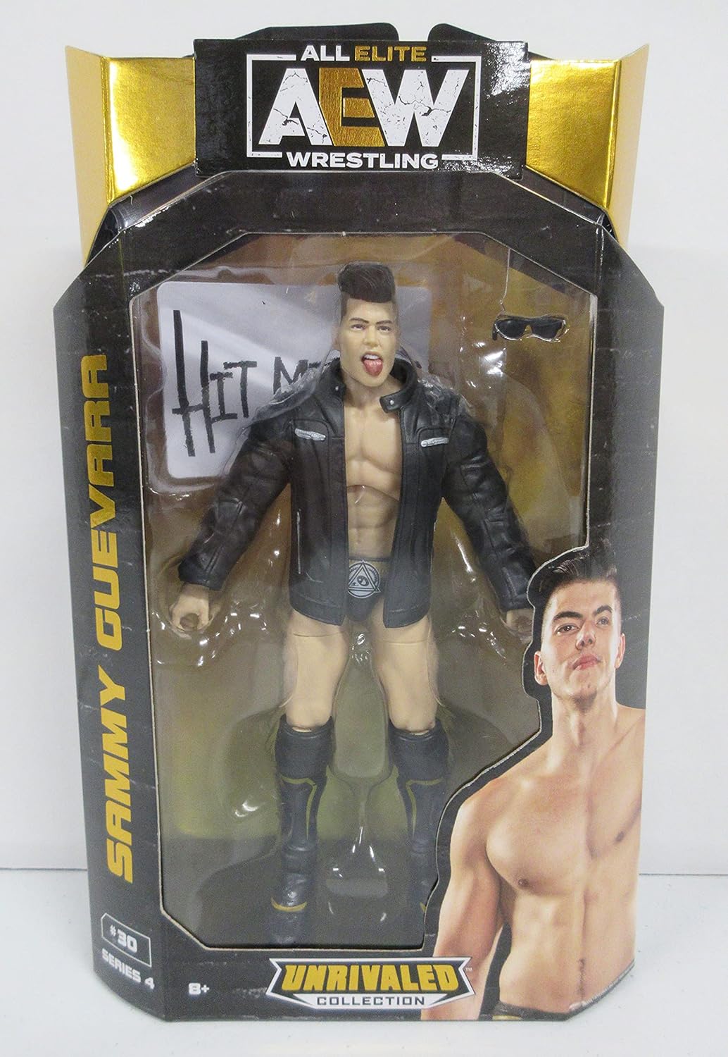 Amazon Com Jazwares Sammy Guevara Aew Unrivaled Series 4 30 Action Figure Toys Games