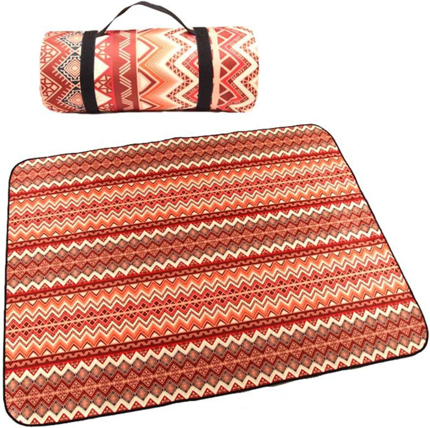 Amazon.co.jp ピクニックマット屋外ピクニックマット防湿折りたたみキャンプラグマット屋外ビーチピクニックスリーピングマットパッド