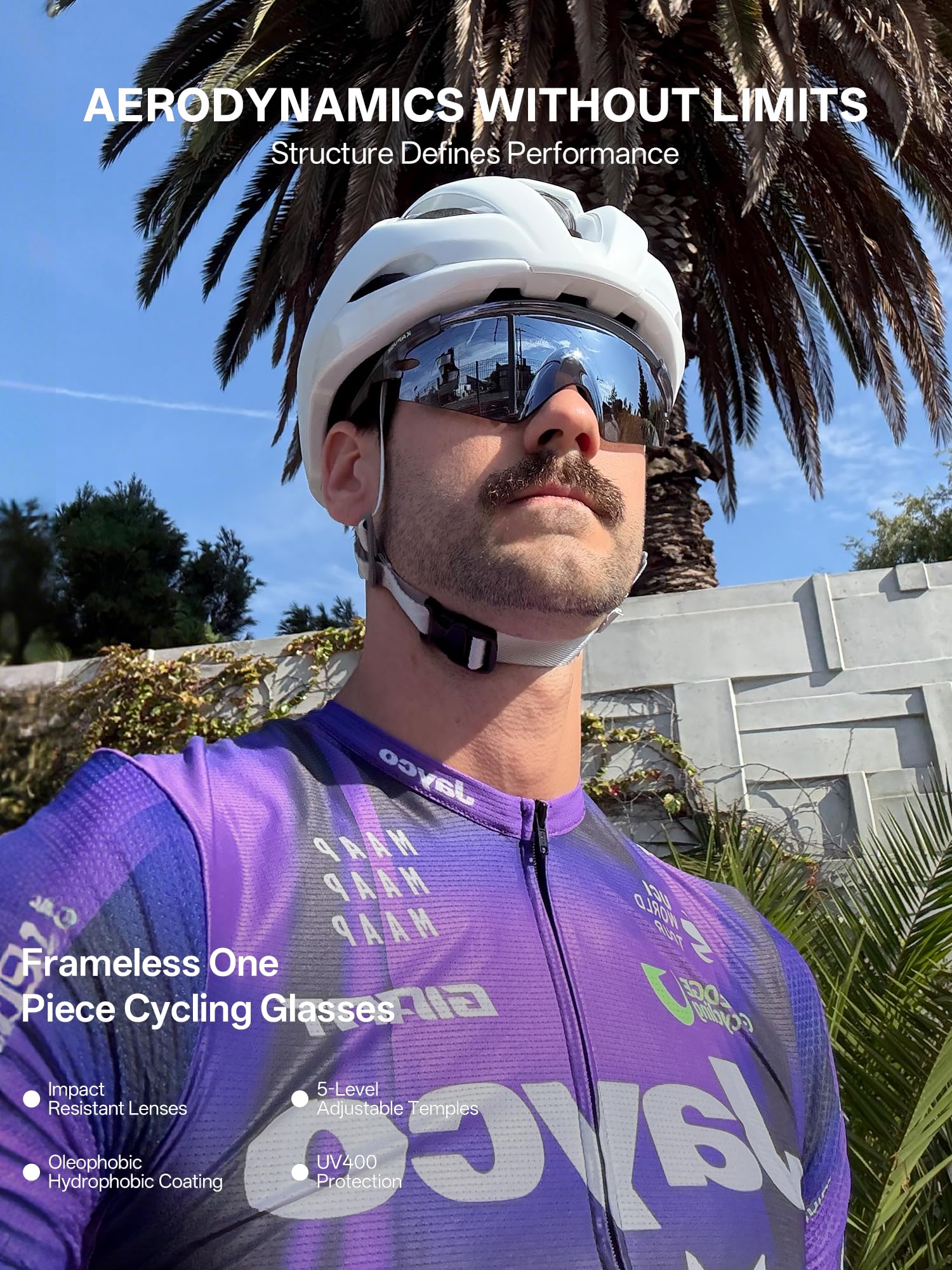 KAPVOE Lunettes Cyclisme Photochromiques & Teintées Homme Femme VTT K410 | Lunettes sport photochromiques et teintées pour homme et femme, conçues pour VTT, course et pêche