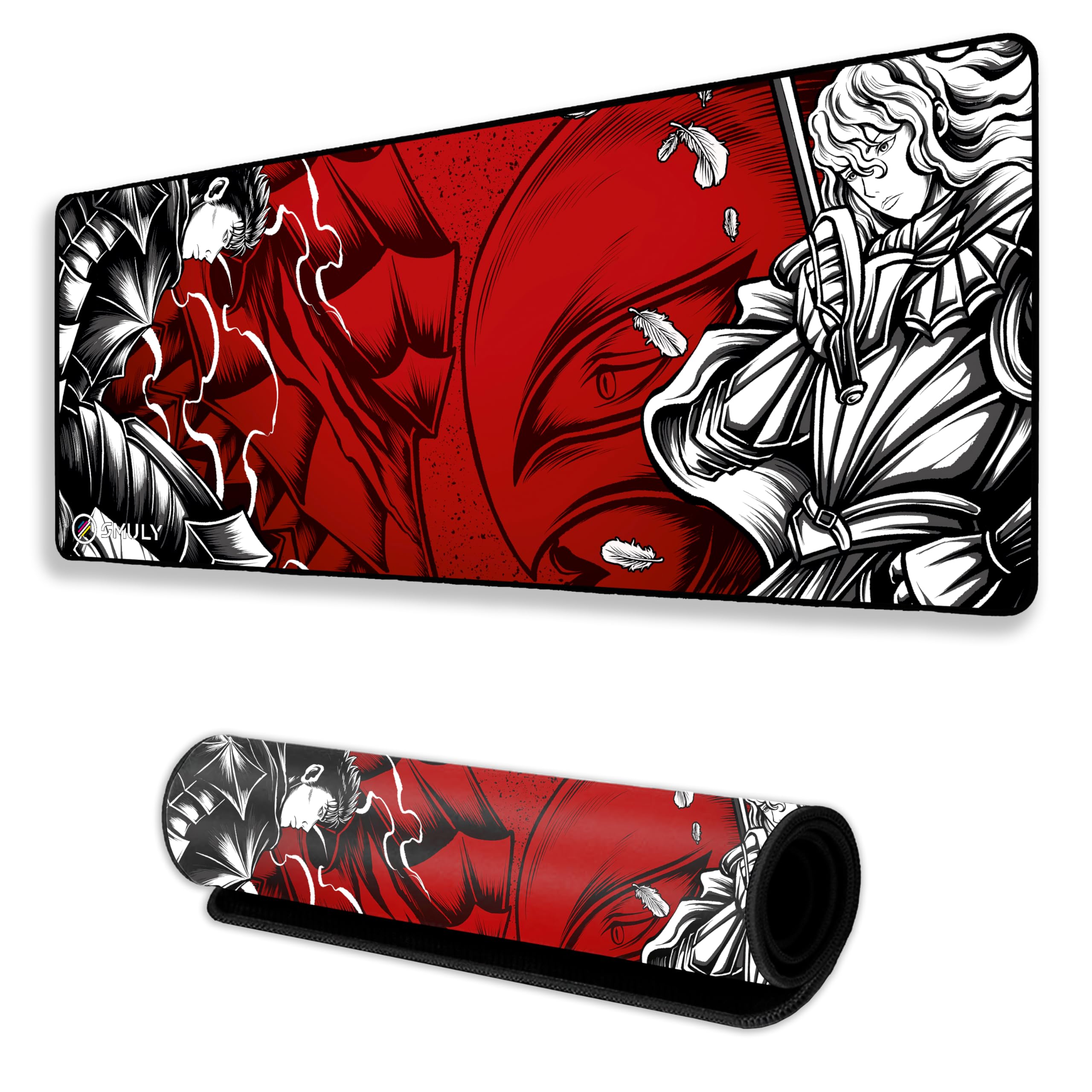 Akatsuki Inspired Anime Gaming Mouse Pad, Large Desk Mat 58.5 x 28 cm, Extended Washable Mousepad, Desk Pad, 2mm Thick Non-Slip Rubber Base, Stitched Edges, Smooth Surface (Multicolour) — Amazon image 9