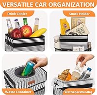 Vista 6 de Bote de Basura para Auto Lindo, Bolsa Contenedor Colgante Impermeable Botes de Basura Automotrices a Prueba de Fugas Bote de Basura para Vehículo a