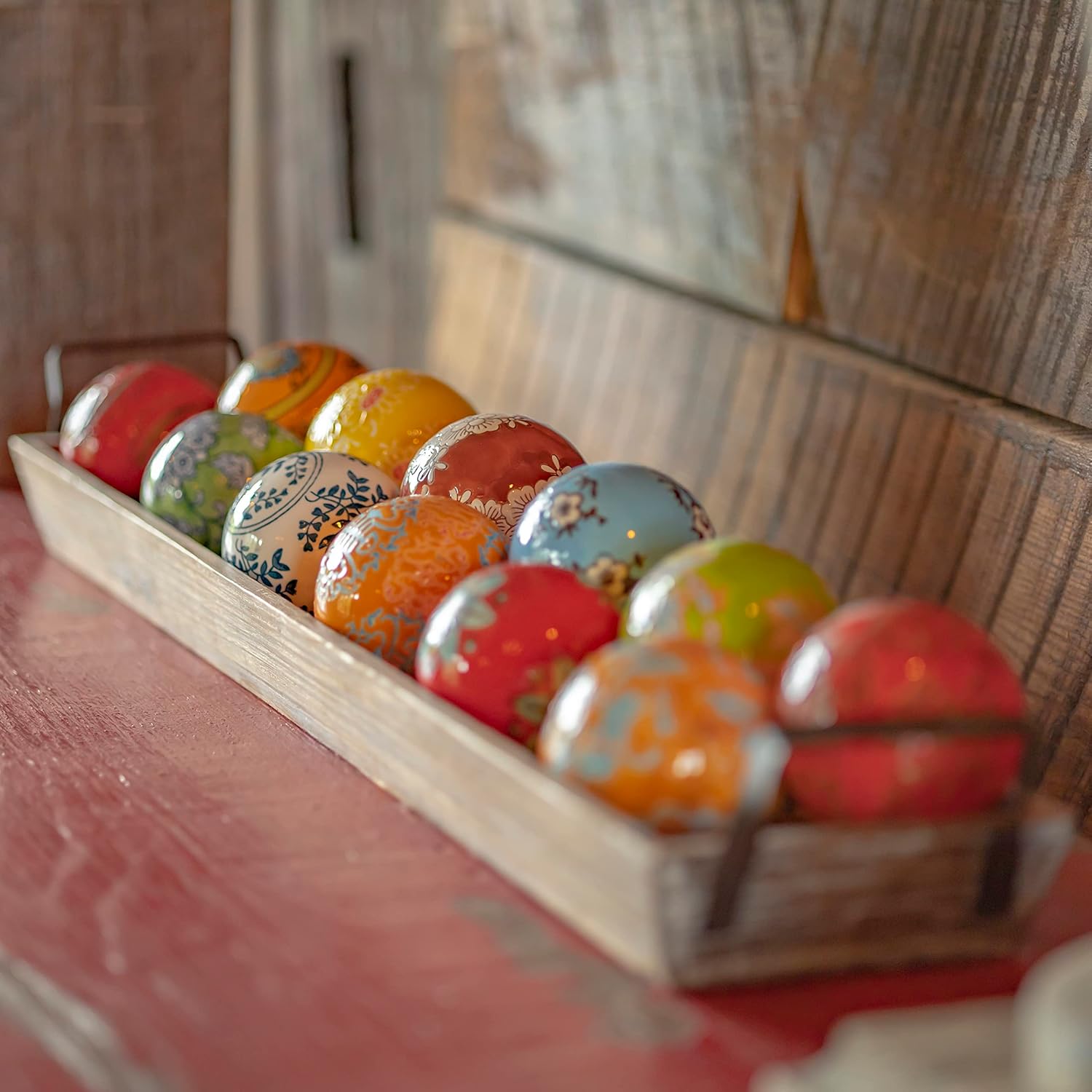 Zaer Ltd. Decorative Ceramic Porcelain Sailor Balls Tsugo Collection (Pack of 12, 3-Inch Colorful Balls)