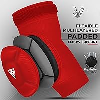 Vista 3 de RDX Almohadillas para codo, protector de codo para Muay Thai MMA Kickboxing Sparring, protección de golpes para artes marciales, manga acolchada