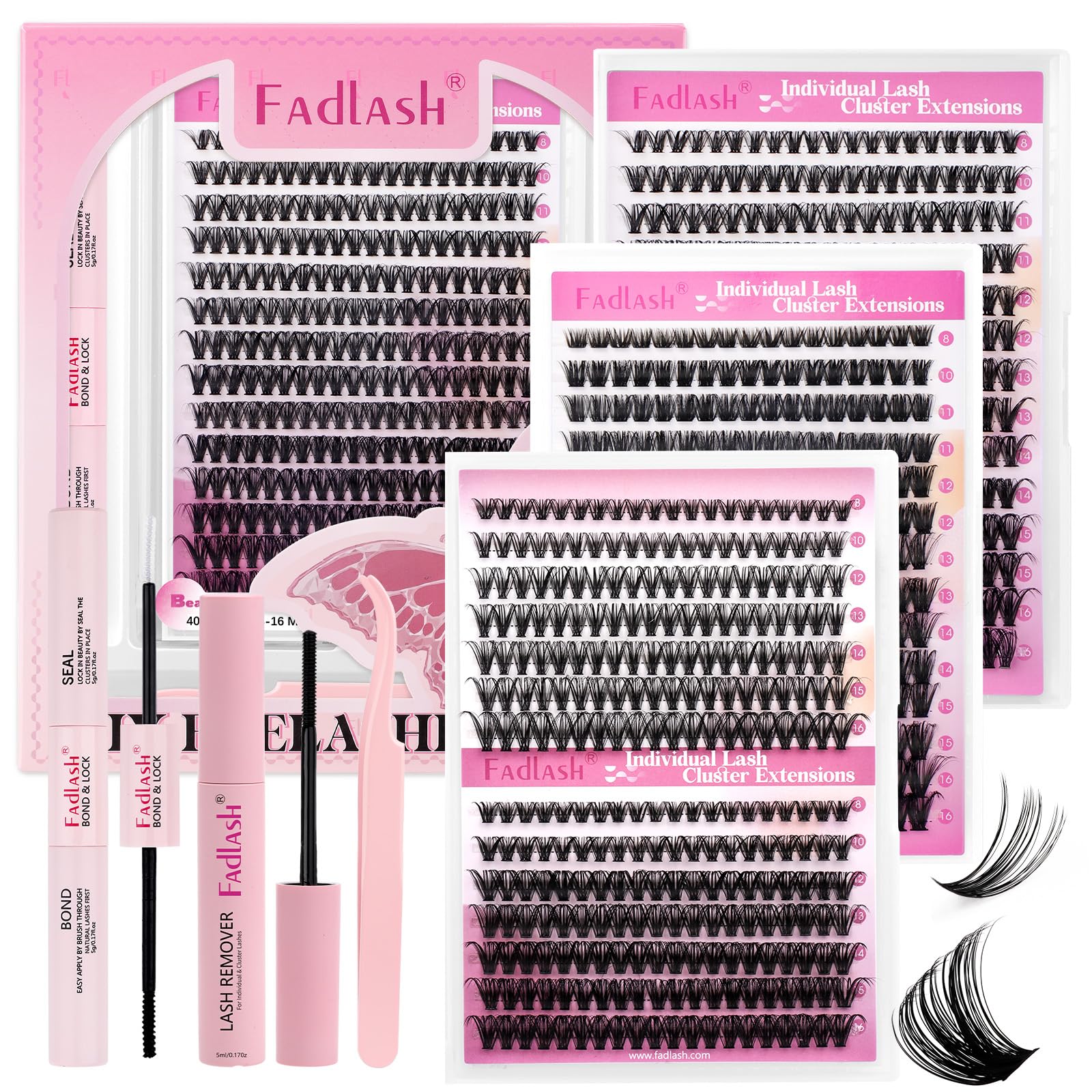 FADLASH Lash 120pcs 0.07mm D Curl 8-16mm 40D Mixed Trays Customizable DIY Eyelash Extensions for Beginners — view 97