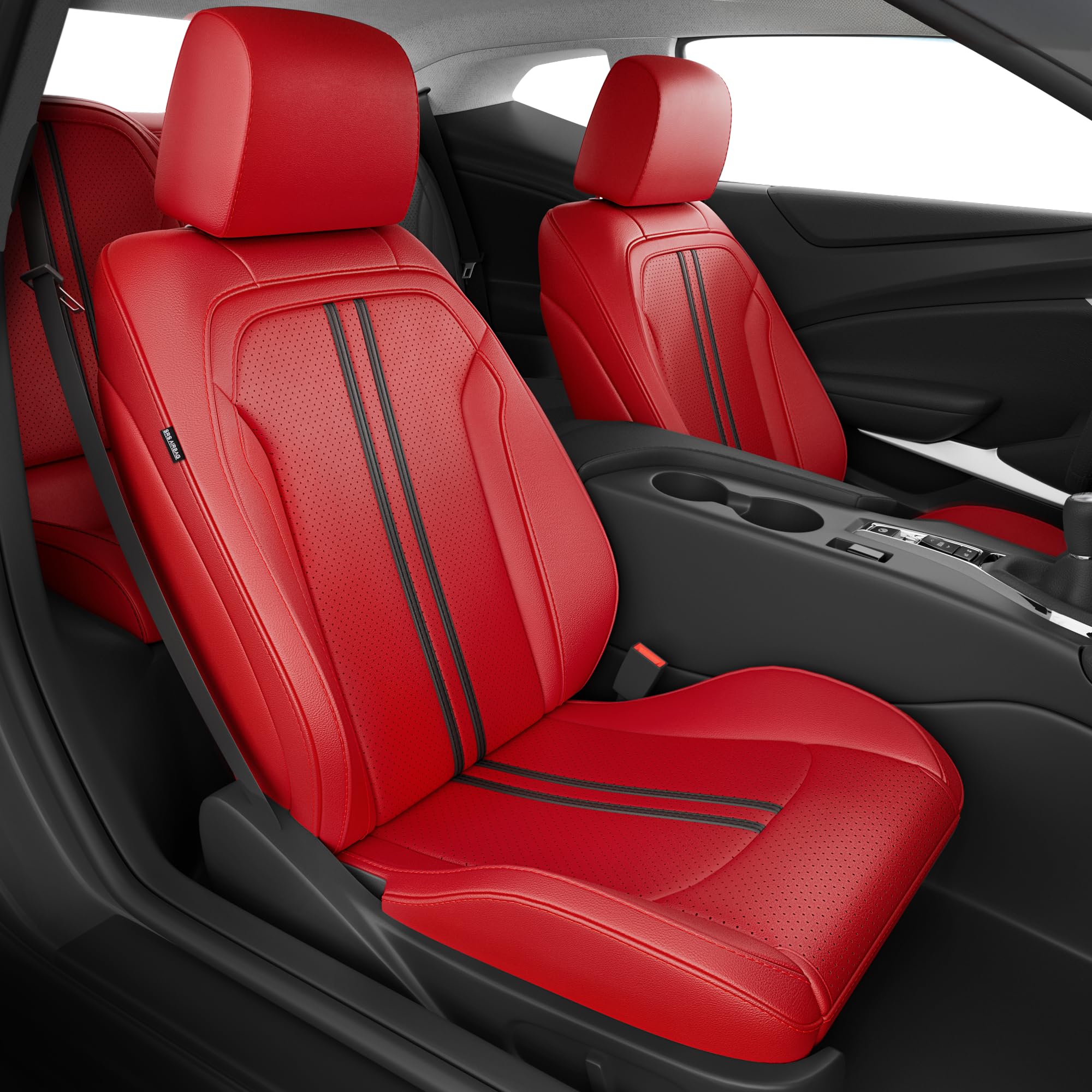 FEINEPRO for Chevy Camaro 2016-2024 Seat Covers Full Set, Custom Fit 6th Gen Camaro LT LS RS SS ZL Coupe, Premium Faux Leather Waterproof Car