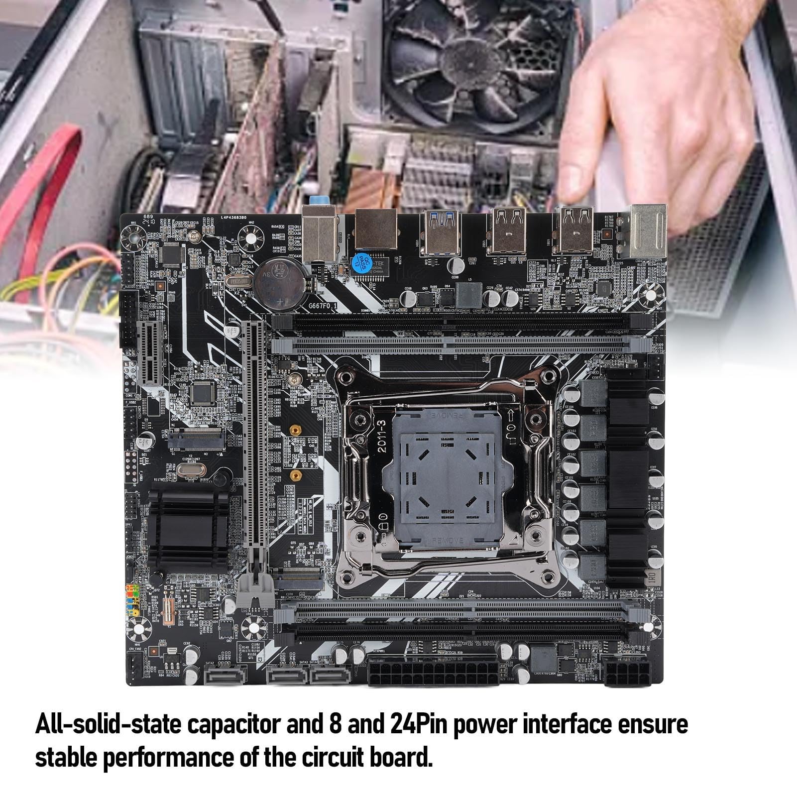 Płyta Główna do Gier M.2 dla LGA 2011-3 Obsługuje Procesory I7 i E5 V3 V4 4 Kanały DDR4 128 GB NVMe NGFF 3.0 6 Gb/s PCIe z Gigabit LAN