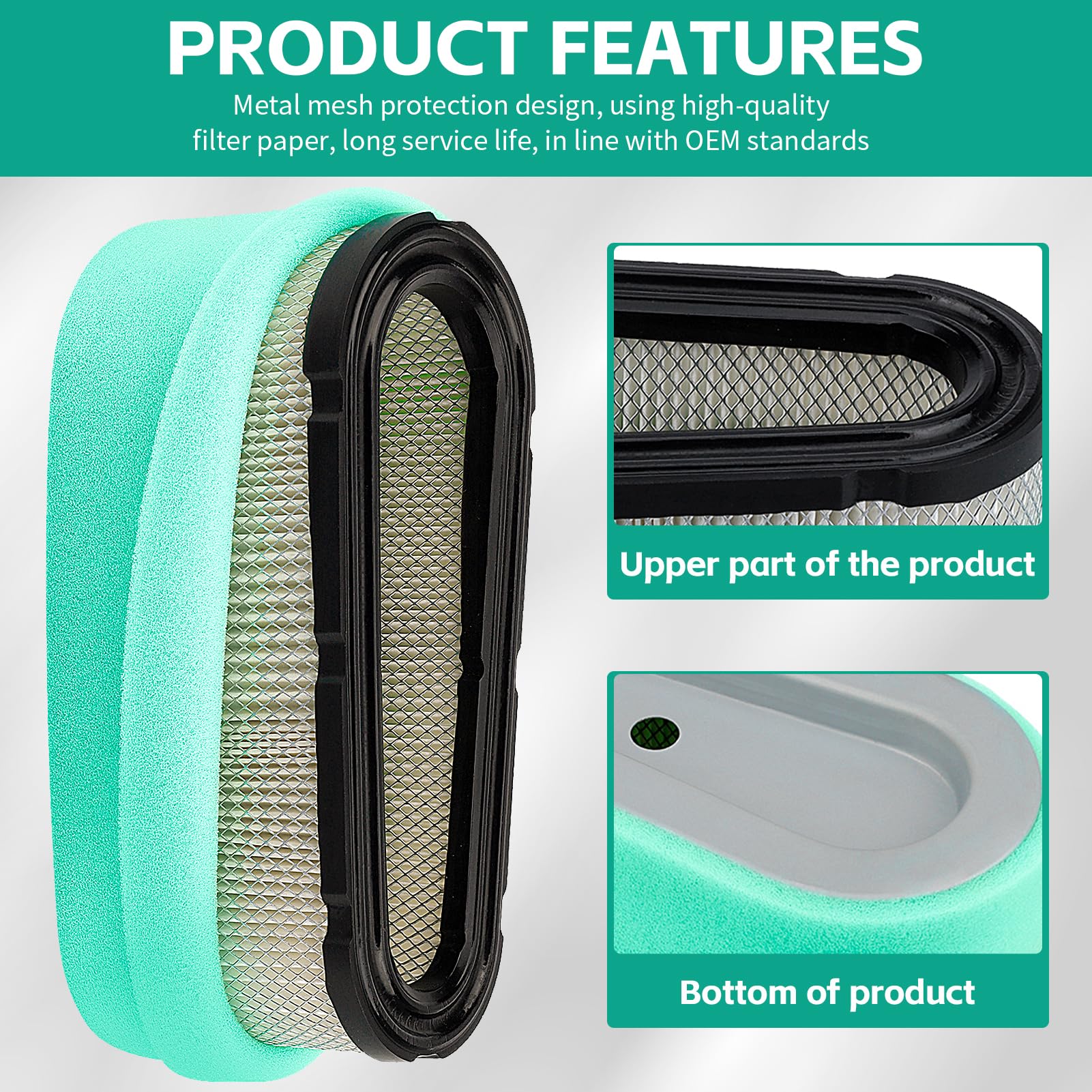 2er Pack Luftfilter + Vorfilter Für Briggs & Stratton 12,5-17 PS – Passt Auch Für John Deere & Craftsman