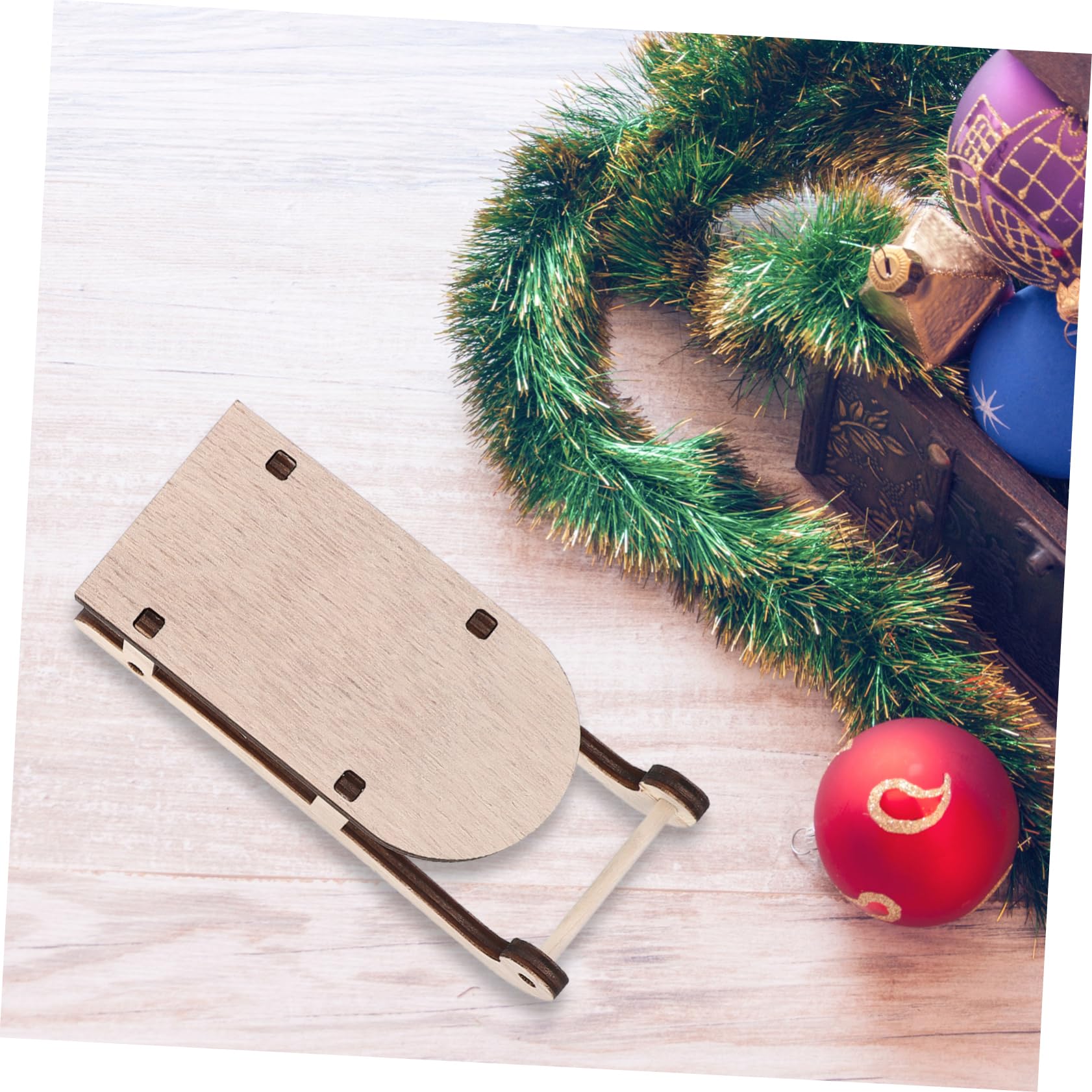 MAGICLULU 5 Sätze Weihnachtsschlitten Ornamente Mini Weihnachtsdekoration Für Den Schreibtisch Weihnachtsschmuck Weihnachtsfenster Clips Tischschlitten Miniatur Vintage 12 Stück * 5