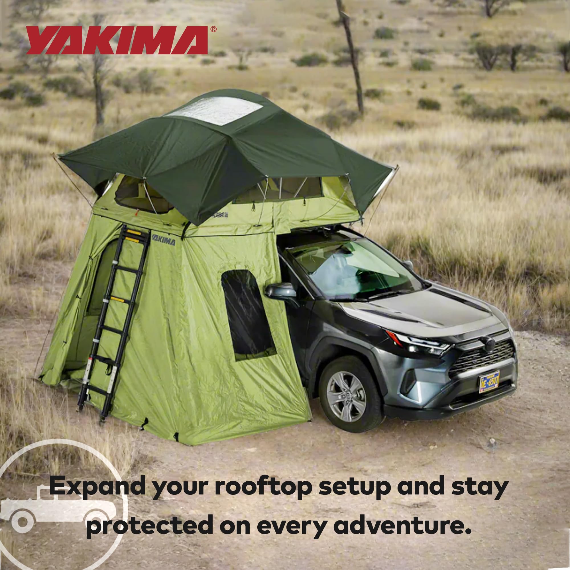 expand your tents Yakima SkyRise SL Annex Wall Additional Room Enclosure for SkyRise SL Rooftop Camping with Stakes, Windows, and Storage Duffel Bag, Green : Sports & Outdoors Metal Gear Solid 5 best road bike pedals for beginners Größe:YL