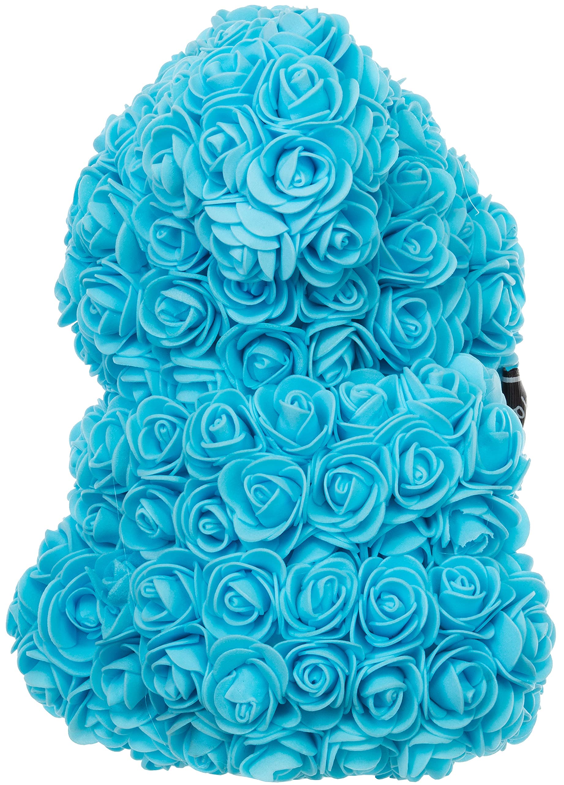 Brandsseller Orsetto in Rose Artificiali 25x16 cm – Orsetto Decorativo in Fiori di Seta, Regalo Romantico per San Valentino, Compleanno, Matrimonio – disponibile anche con Confezione Regalo – Blu