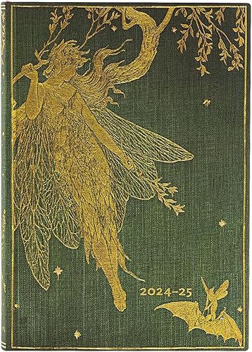 Paperblanks 18-Monatskalender Flexi 2025 Olive Fairy, Midi, Horizontal