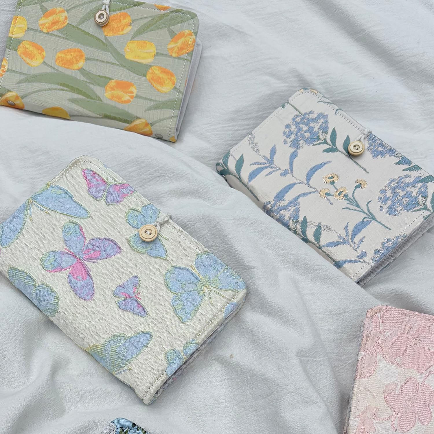 Étui De Rangement Aiguilles Circulaires Lotus Yarns - 15 Poches PVC, Design Tulipe - Coton