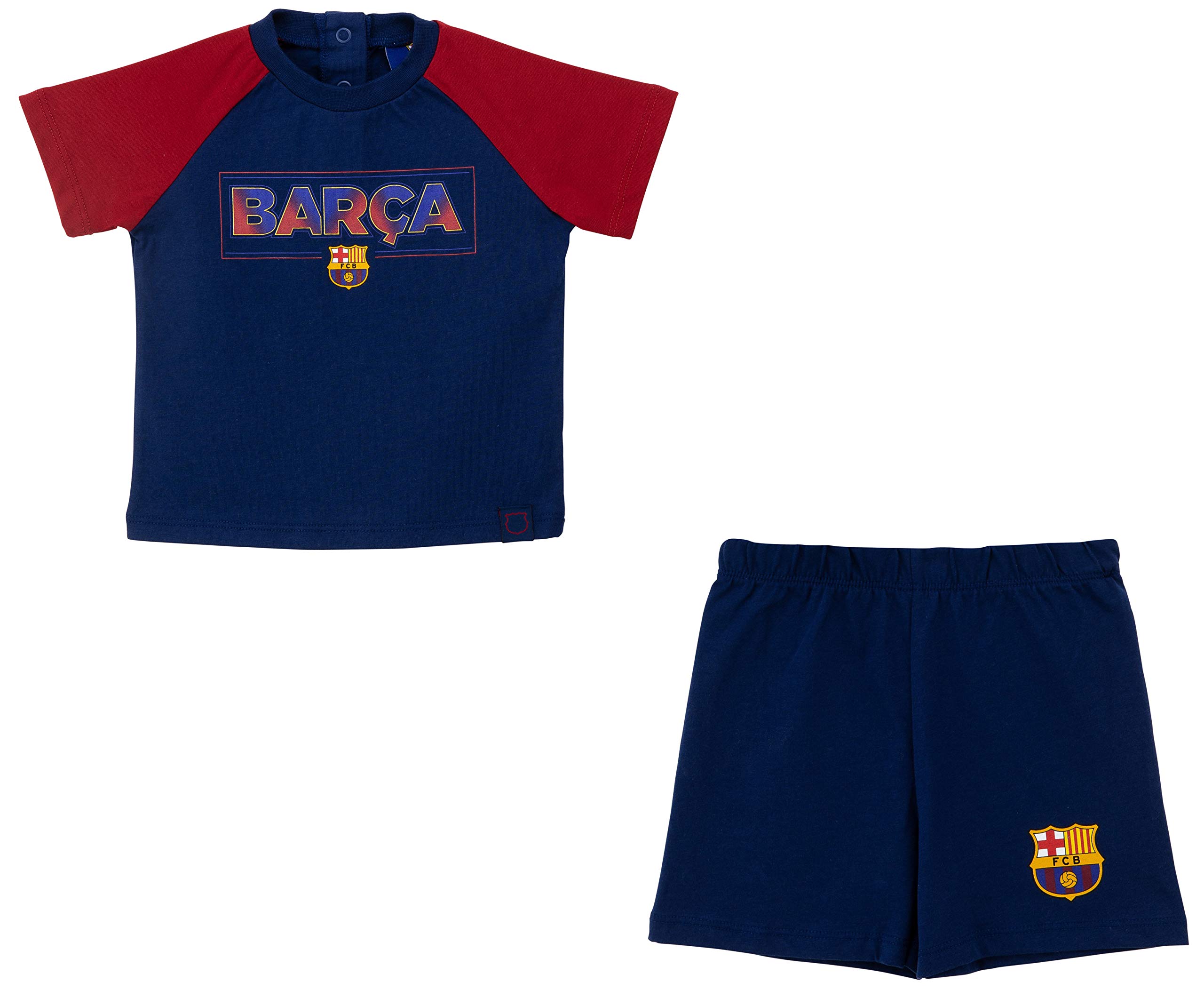 FC Barcelona Official Collection Baby T-Shirt + Shorts – 12 Months