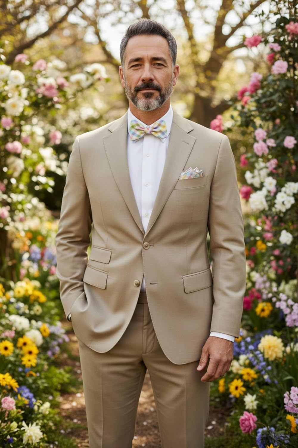 Mens Pretied Bow Tie Easter Pastels Plaids and Eggs Spring Weddings