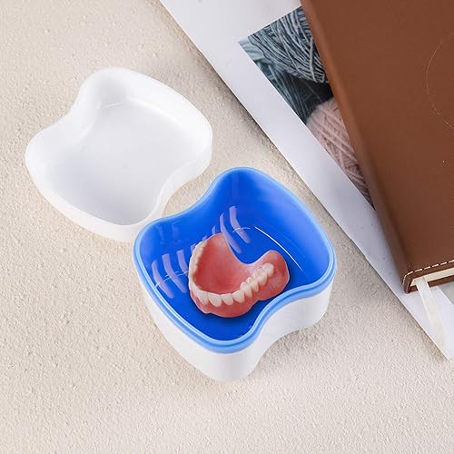 Miniatura 7 de Estuche fuerte para dentaduras postizas, caja de dentadura mejorada, estuche de retención de cepillo de dentadura dental, vaso de baño para