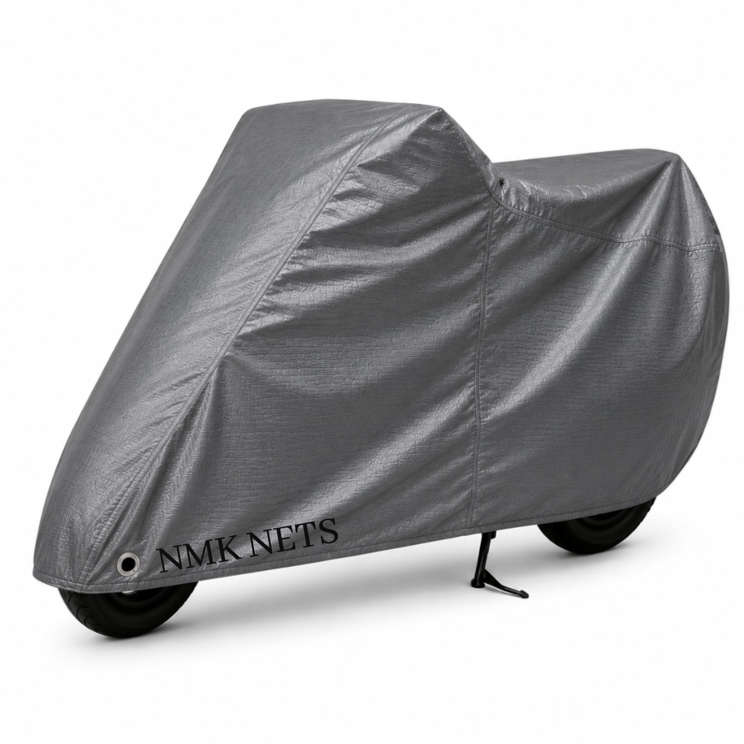 NMK NETS Bike & Scooter Cover for All Weather Protection, Waterproof Dustproof UV Resistant Light Weight Two Wheeler Cover HDPE for Scooty & Bike Up to 150cc (Grey)-picture-27