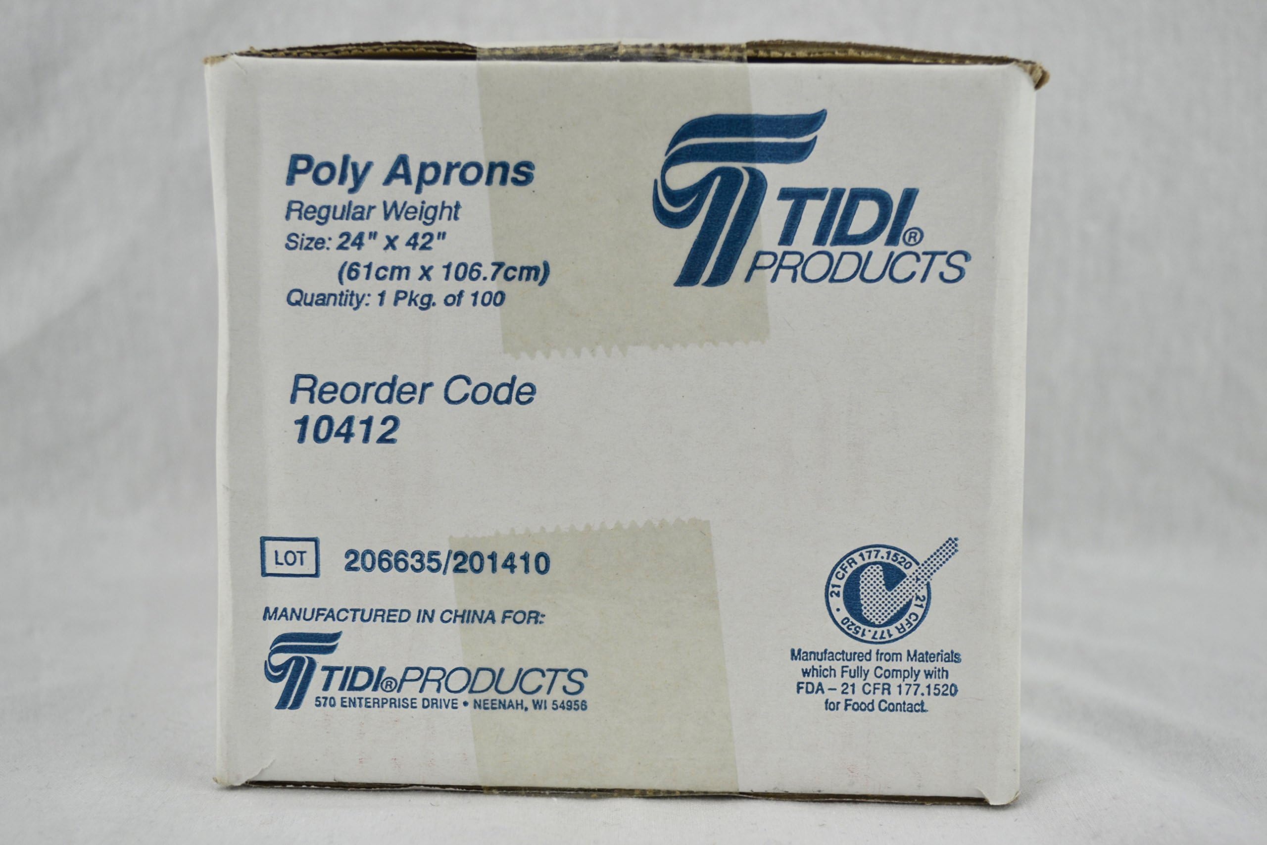 Moore Medical Disposable Plastic Apron 24" X 42" - Model 10412 - Box of 100