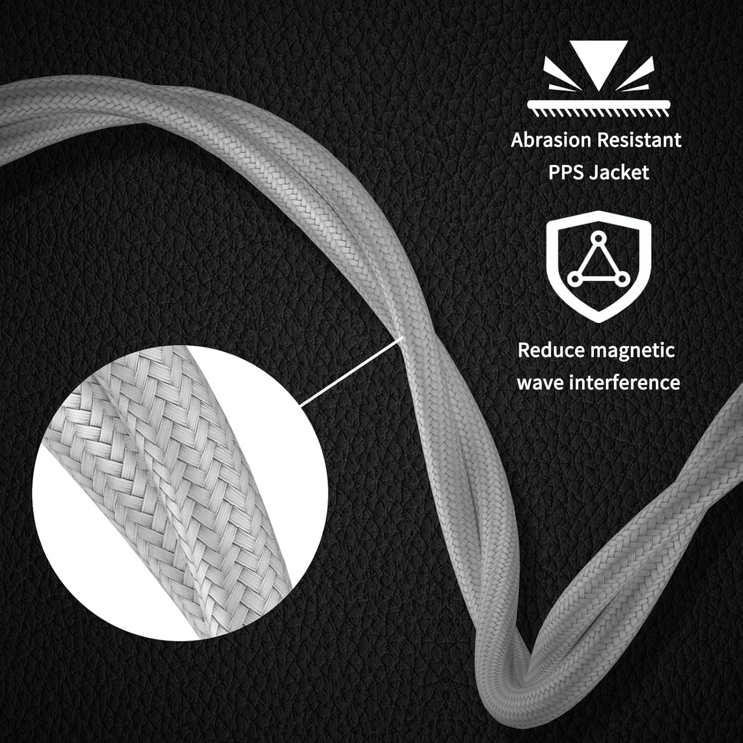 Tertullus Grounded Turntable Cable, 2M OFC Silver-Plated Turntable Ground Cable, Silver-Plated Shielded RCA Audio Cables, for Turntables, Record Players, amplifiers (2RCA to 2RCA/White)