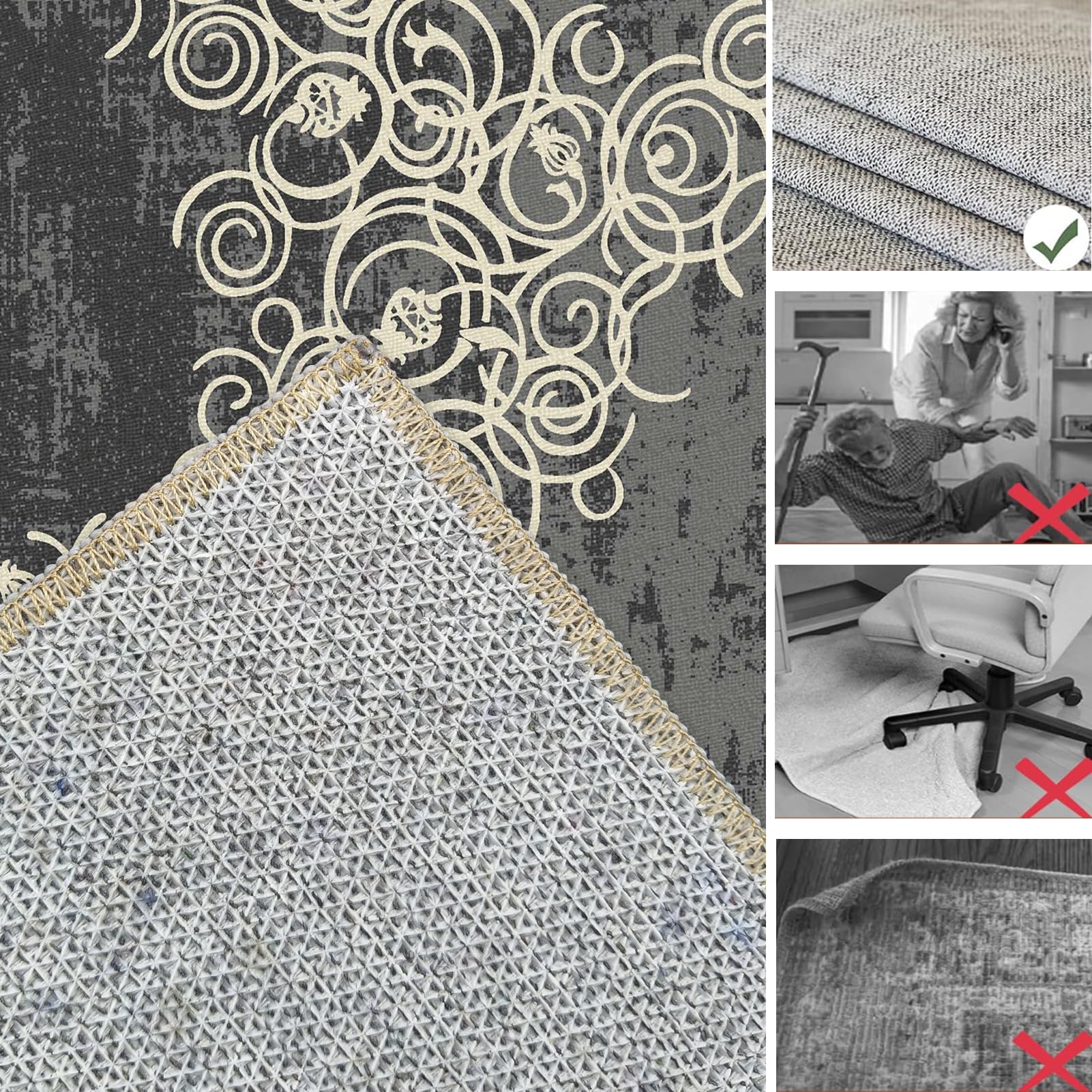 200 x 300 cm Tapis de Chaise de Bureau, Tapis Gaming Sol pour Sols durs pour Parquet, Tapis Protège Sol, Antidérapant Protège Parquet Chaise Roulettes, Tapis pour Fauteuil, Tapis de Sol Bureau