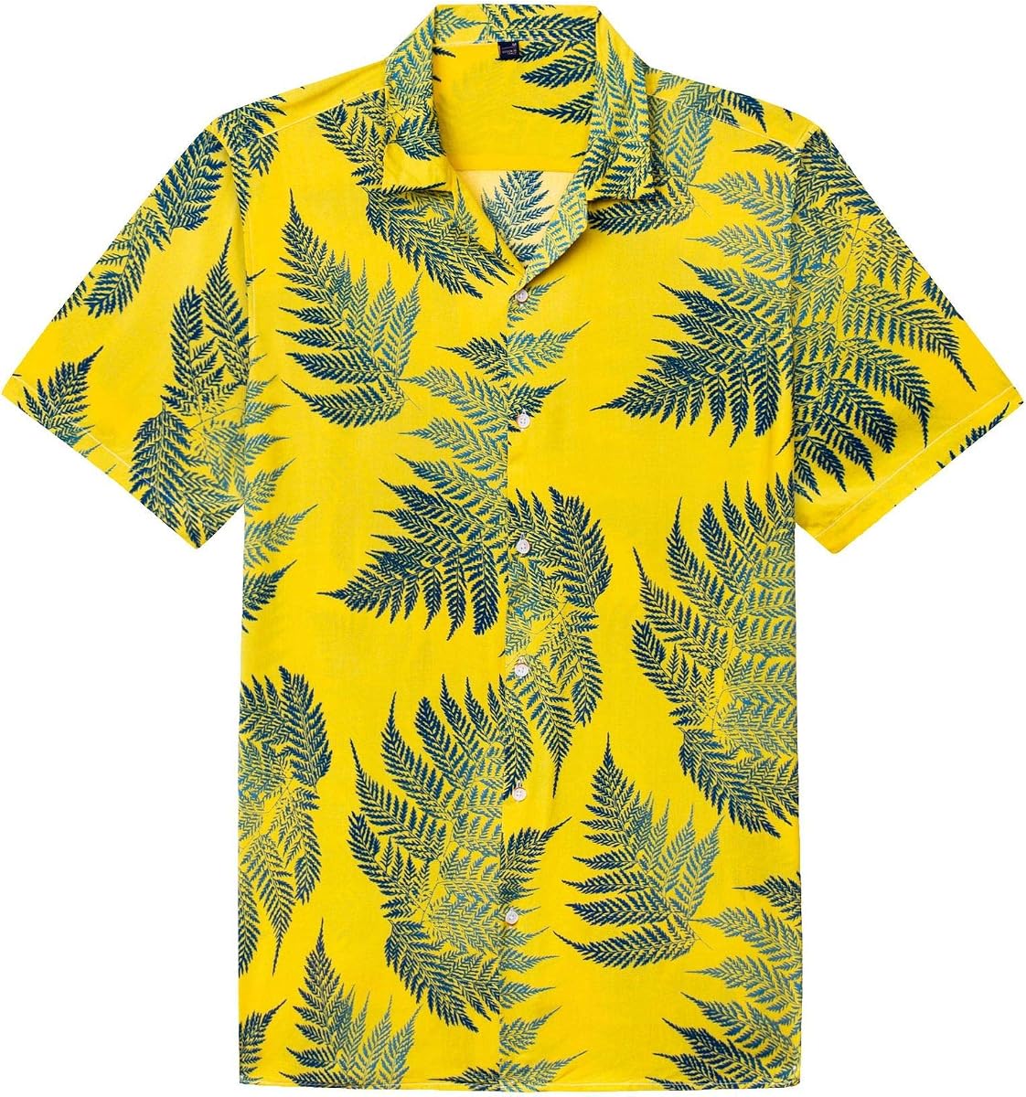 Alimens & Gentle Regular Fit Short Sleeve Casual Hawaiian Shirt for Men Beach Tropical Shirts Party Holiday