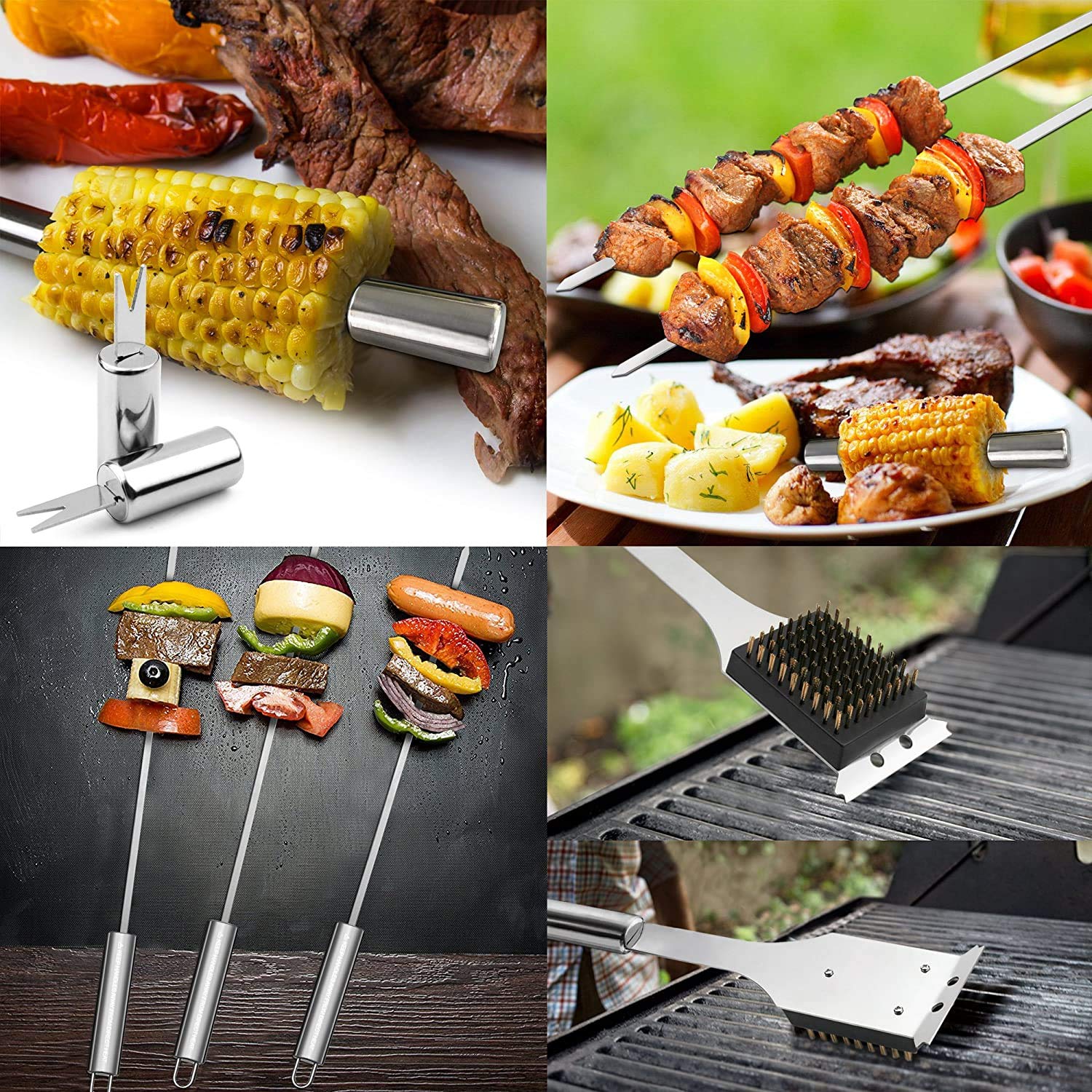 Grill Accessories,ShowTop BBQ Grill Utensil Tools Set,18 Piece Barbecue