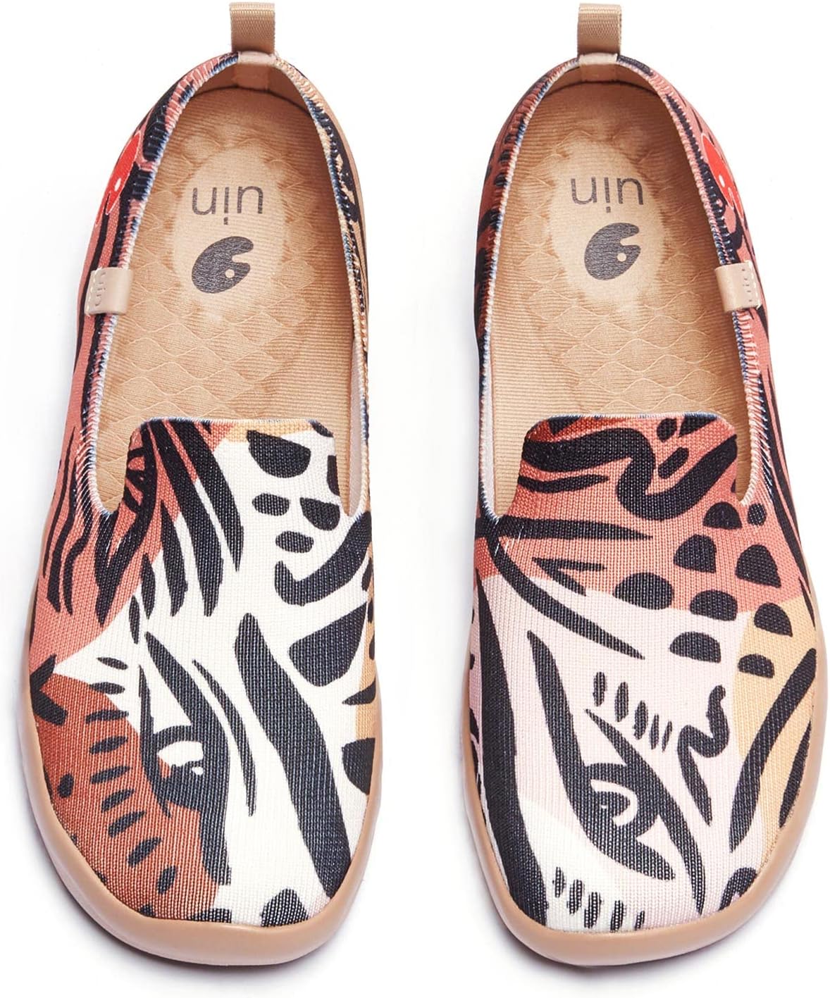 UIN Women's Casual Loafers Travel Painted Walking Slip On Lightweight Comfortable Canvas Fashion Sneakers - Image 2