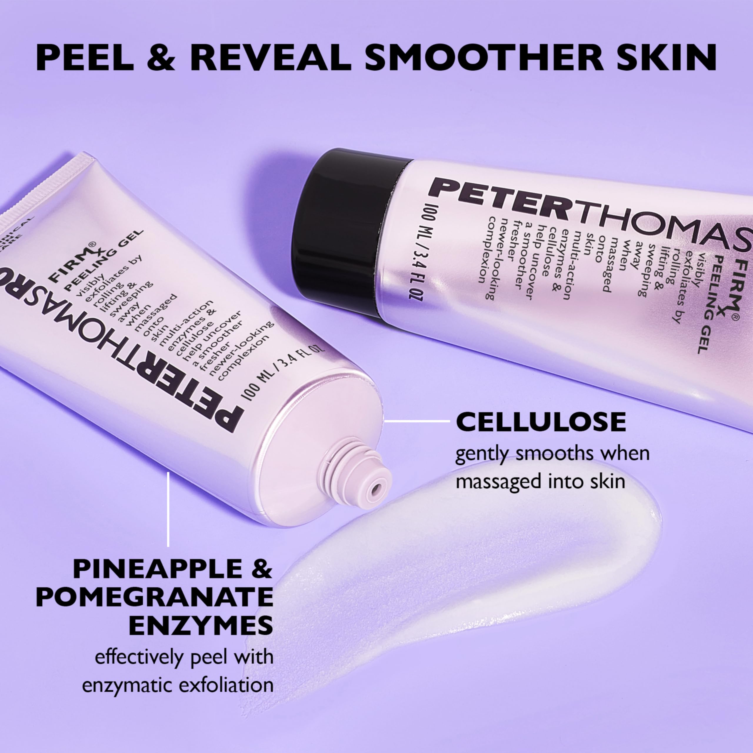 Peter Thomas Roth FIRMx™ Anti-Aging Set – Peeling Gel + Straffendes Gesichtsserum mit Kollagen, Peptiden & Enzymen – Exfolierend & Hautverjüngend – Für reife & müde Haut – 30 ml Serum + Peeling
