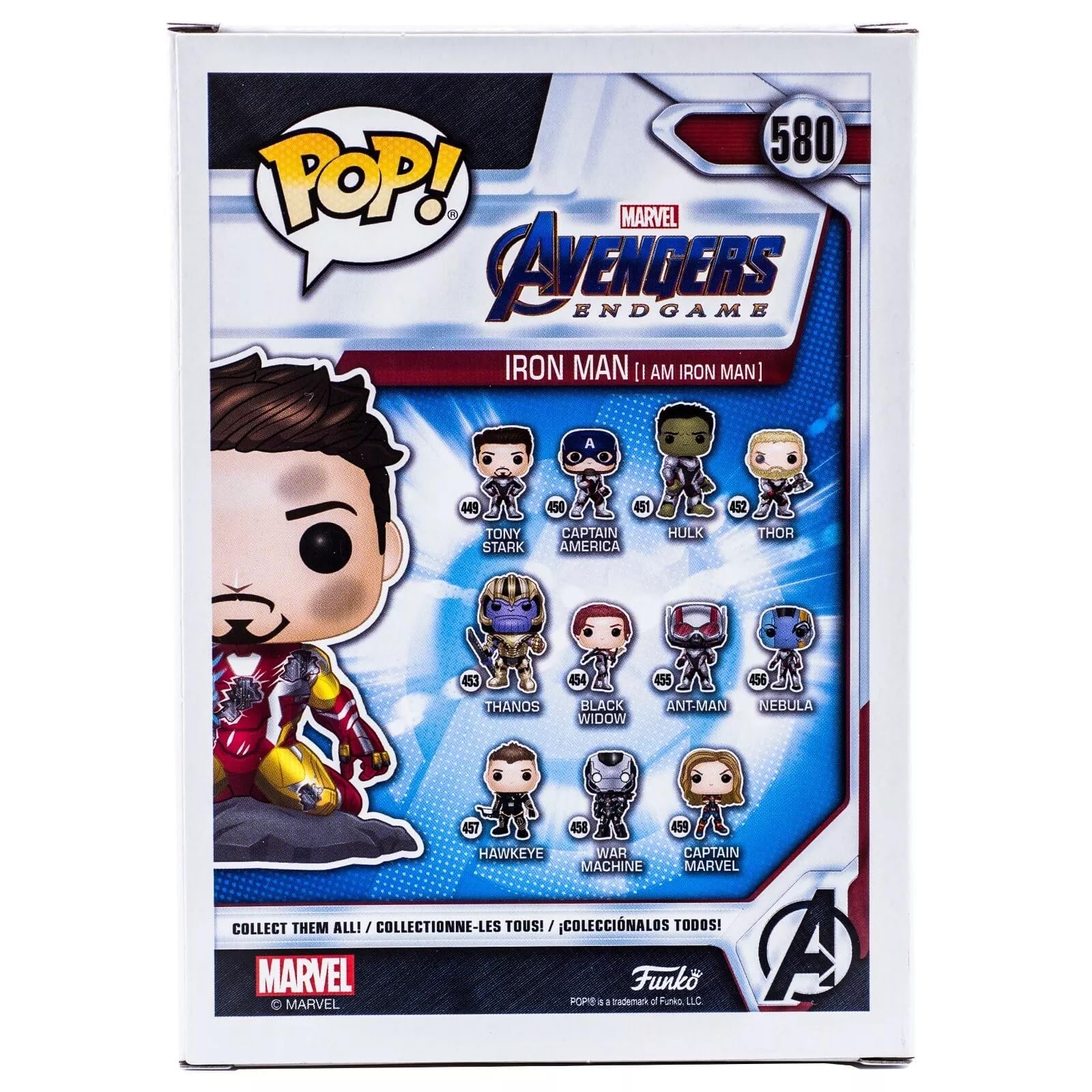 POP Marvel: Avengers Endgame – I Am Iron Man (leuchtet im Dunkeln) PX Previews Exklusive Funko-Vinyl-Figur (mit kompatibler Box-Schutzhülle), mehrfarbig, 9,5 cm