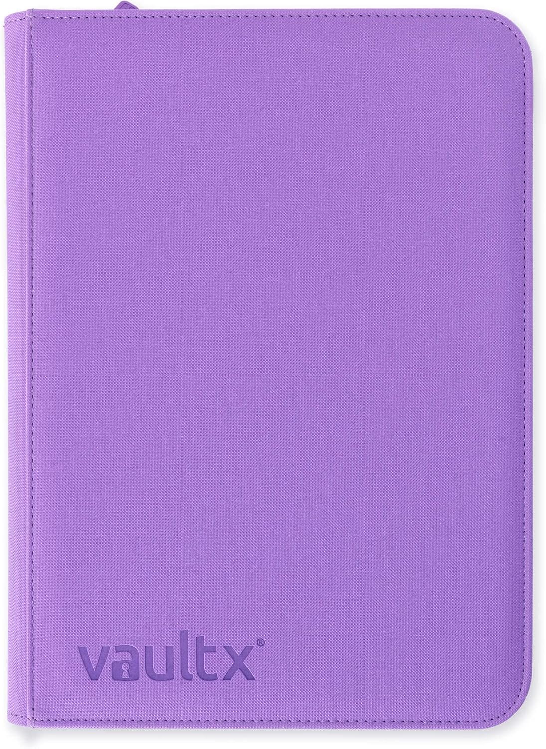 Vault X 9 Pocket Trading Card Zip Binder, 360 Cards, Premium Exo-Tec Album Material, 20 Side-Loading Pages, Folder for Collectible Games, Sports, TCG (Purple)