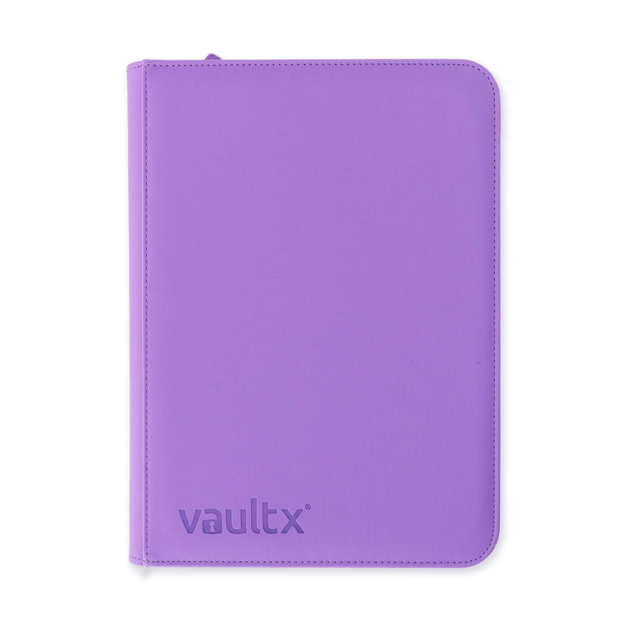 Vault X 9-kieszeniowy segregator na karty kolekcjonerskie z zamkiem, 360 kart, wysokiej jakości materiał Exo-Tec, 20 stron bocznie ładowanych, folder na gry kolekcjonerskie, sportowe, TCG (Fioletowy)