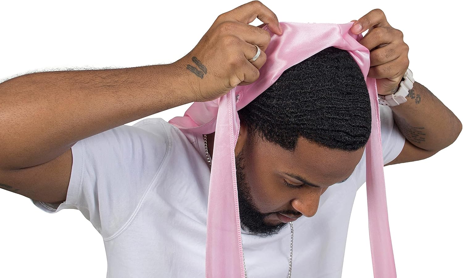  4PCS Silky Durags for Men Women 360 Waves with 1 Wave Cap thumbnail