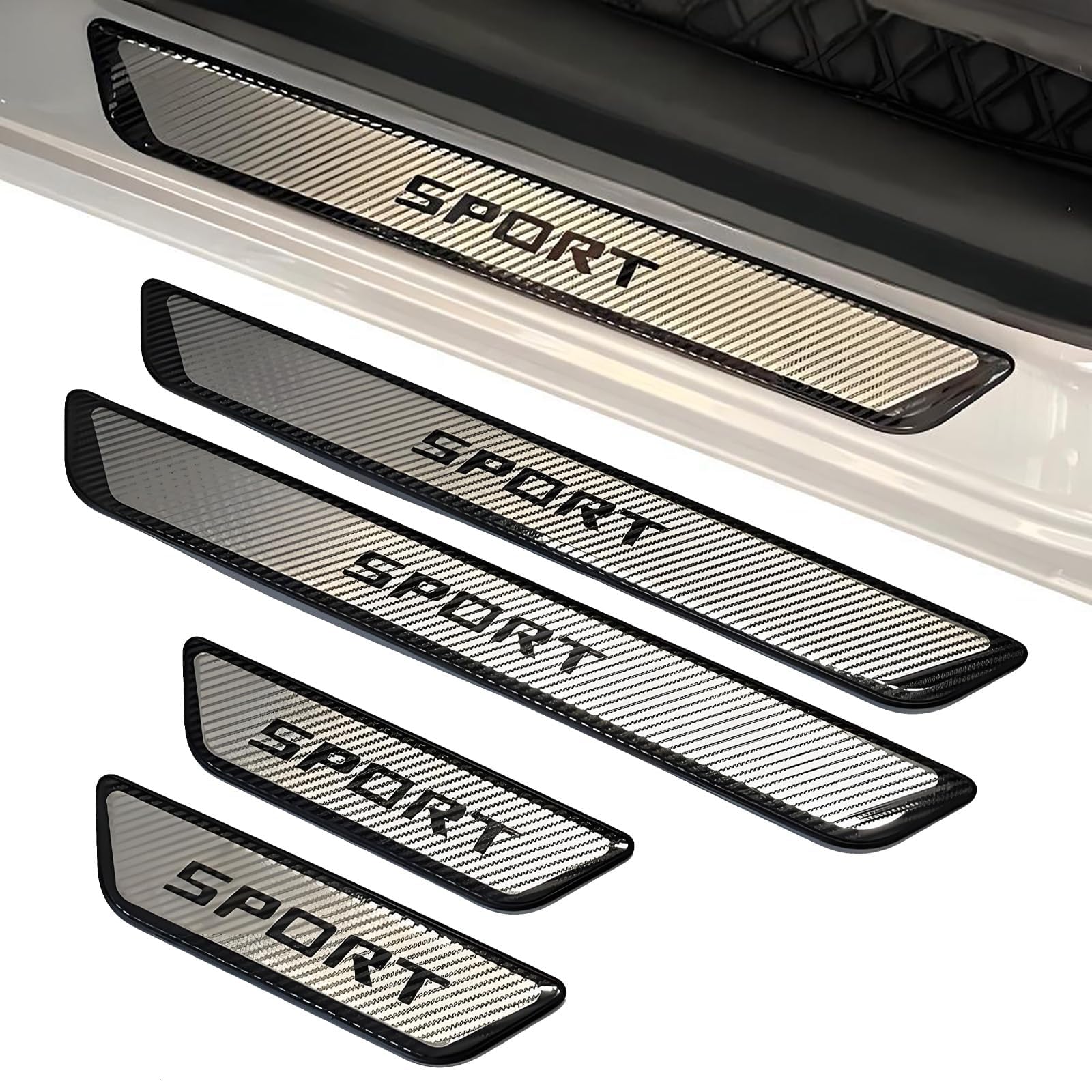 R-timer 4Pcs Car Door Sill Protectors for Kia Sorento MQ4 2021-2024 2025, Scuff Plate Anti-scratch Guard Door Entry Step Protector Durable Decorative Accessories,Black2