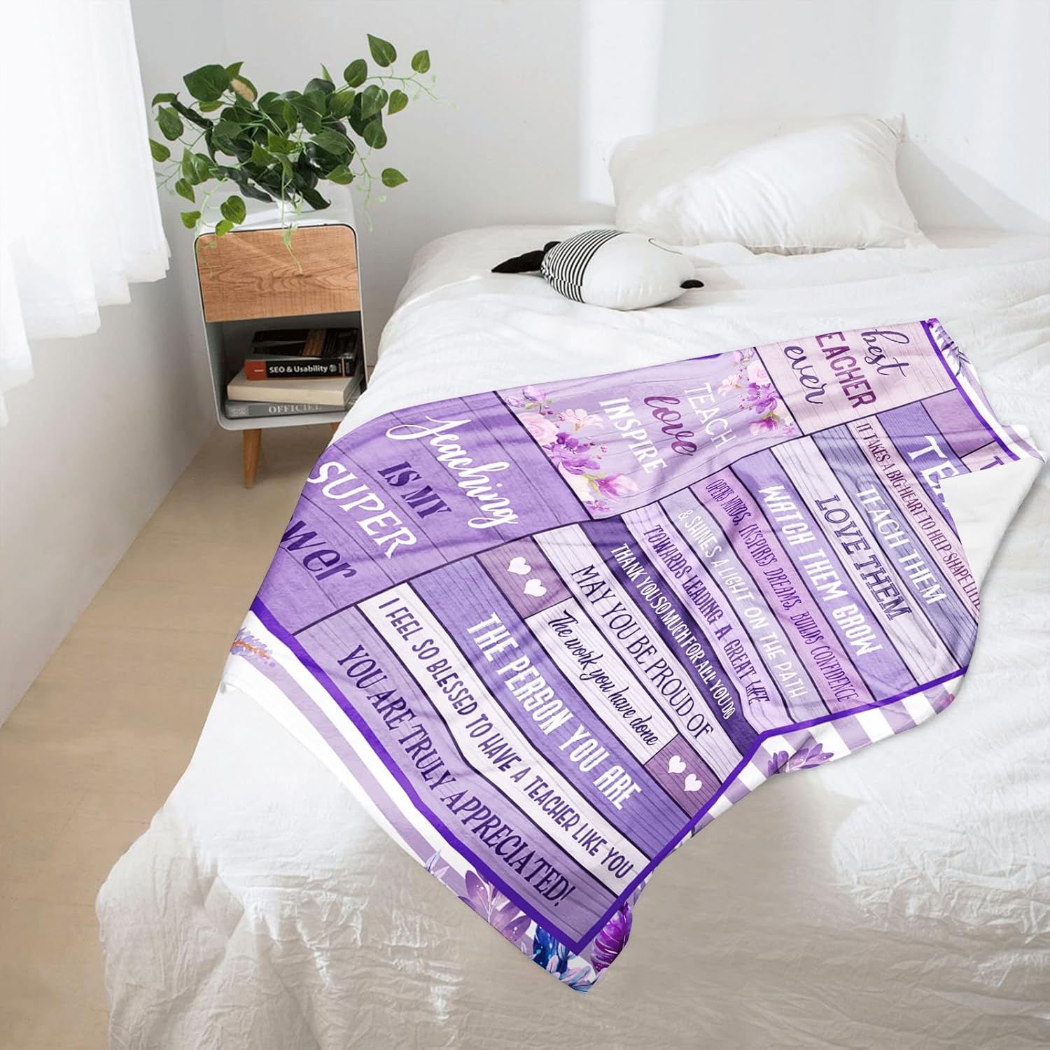 Teacher Gifts, Teacher Blanket 60"x50", Gifts for Teachers,Teacher's Gift for Women, Best Teachers Appreciation Gift for Teacher's Day Christmas - Image 4