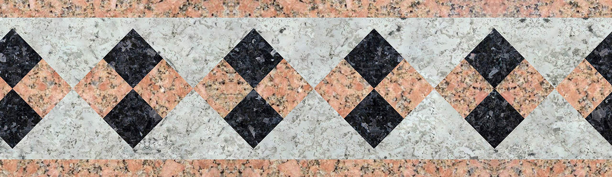 WallDesign Decor Border Sticker - Marble Stone Inlay Square Pattern - for Kitchen, Floor, Bathroom Wall Decoration - 3 inch by 10 ft - Glossy Laminated Waterproof Vinyl Roll (B08P33XKKG) Amazon Price History, Amazon Price Tracker