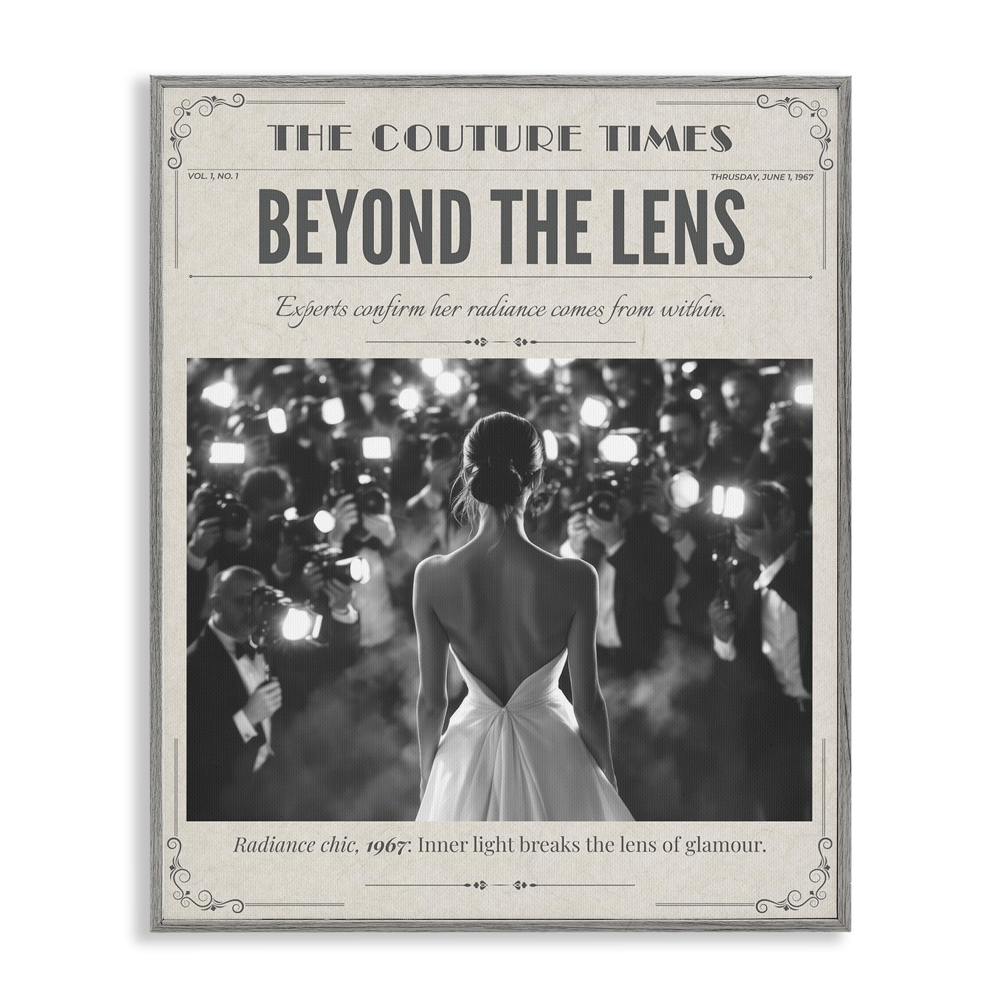 The Couture Times Magazine cadre déco pour habiller un mur vide de chambre