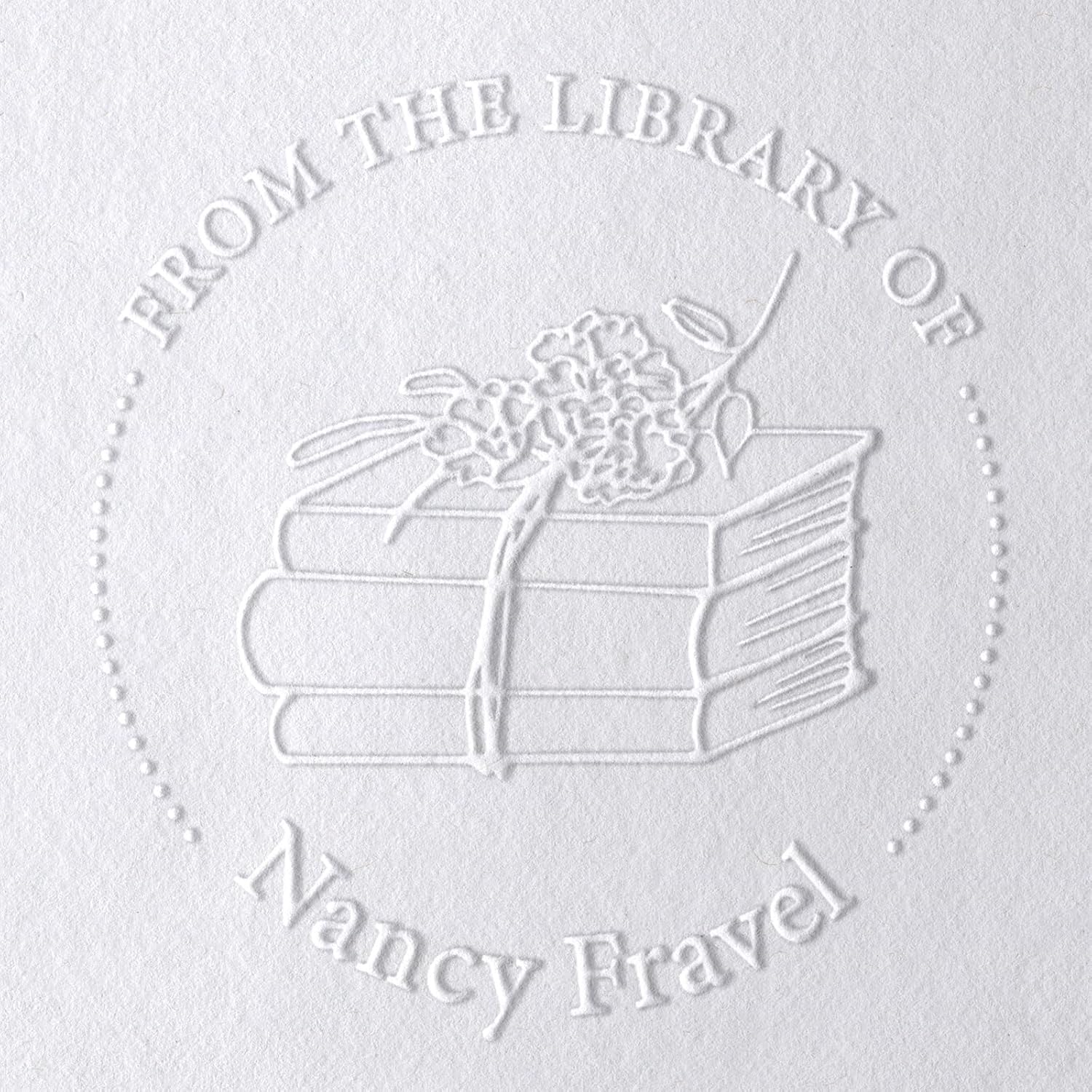 Personalized from The Library of Book Embosser Custom