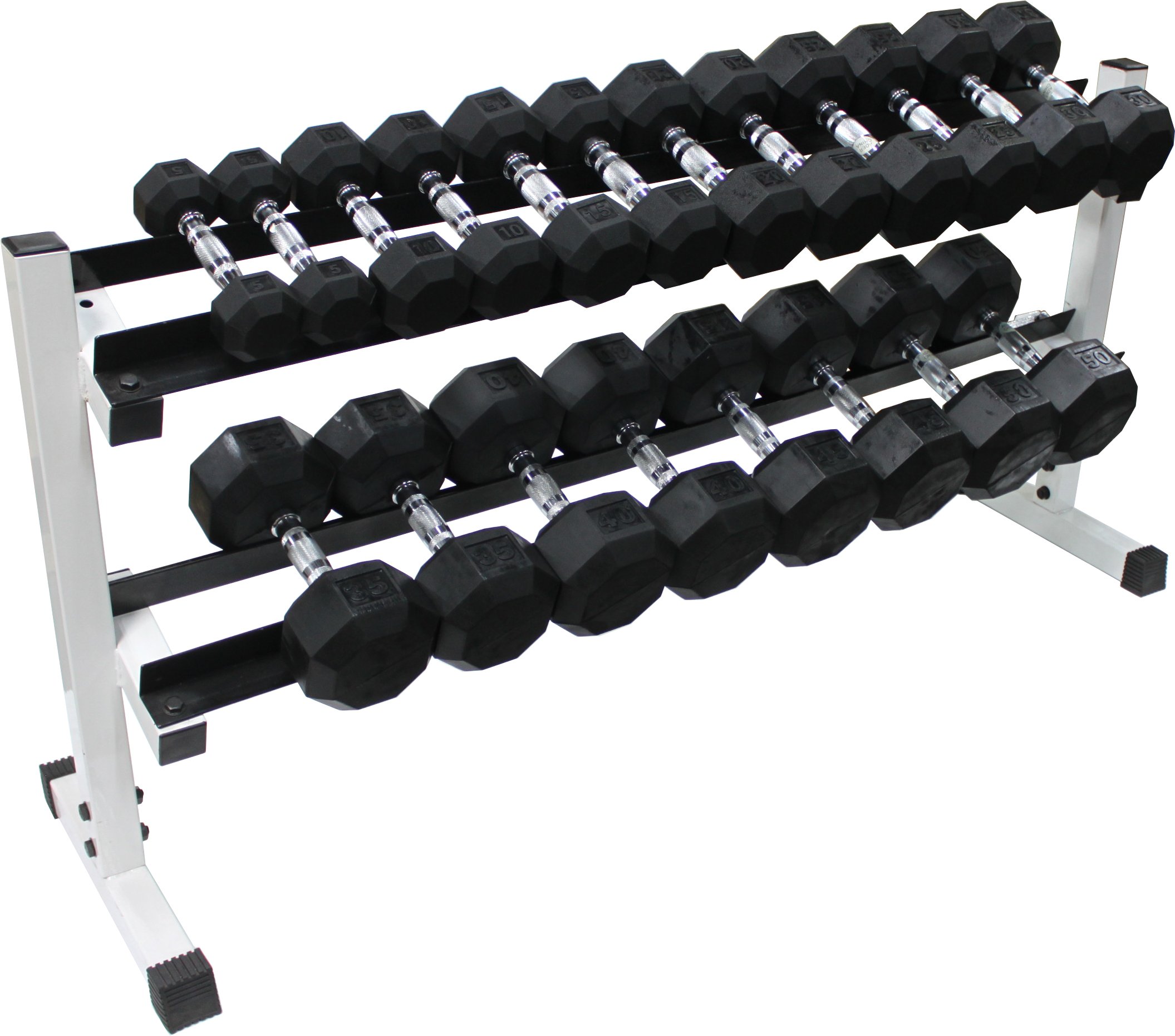 Ader DURABLE BLACK ANGLE STEEL Dumbbell Rack 2 Tier 54