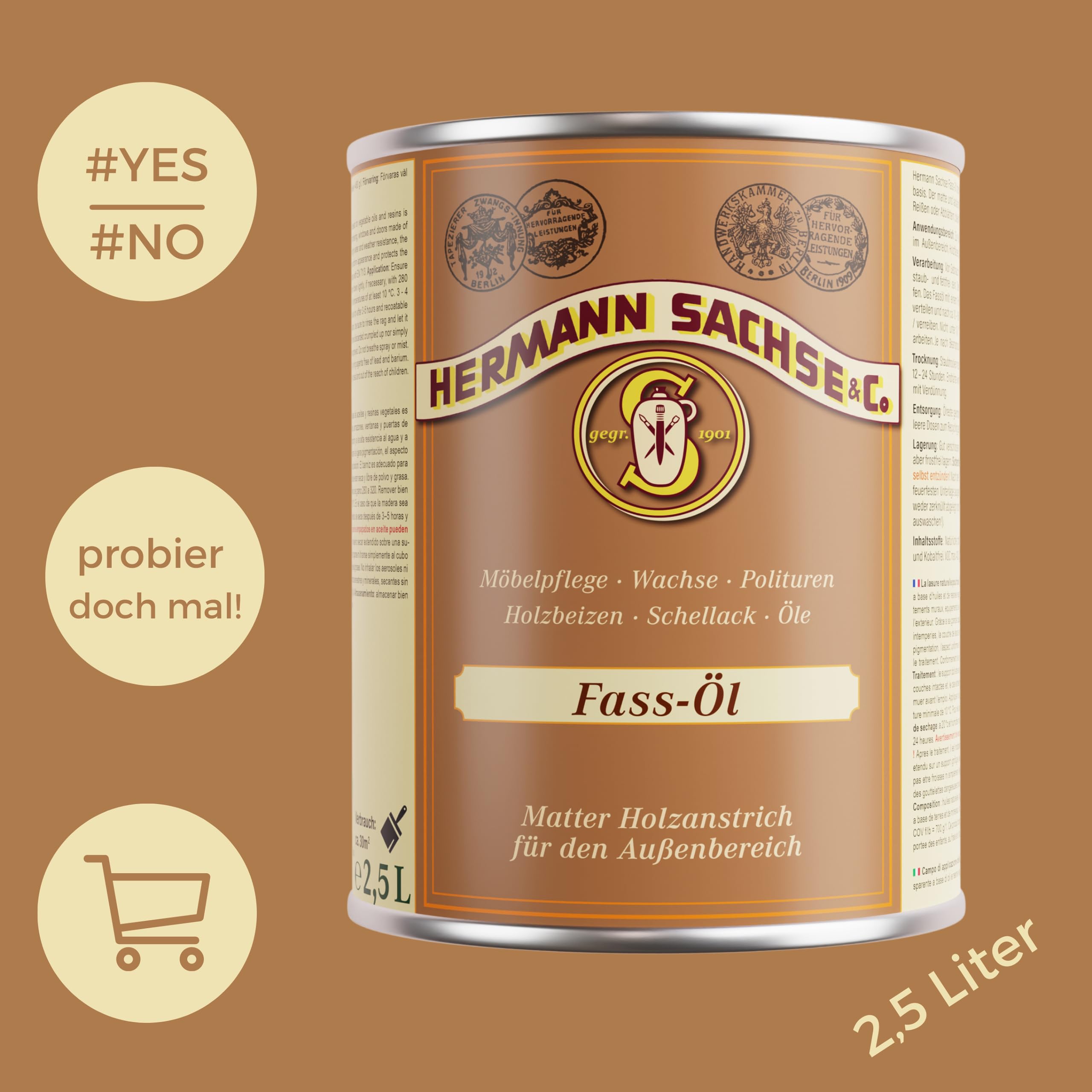 Huile rouge Huile de tonneau Peinture pour bois incolore mat (nouveau)