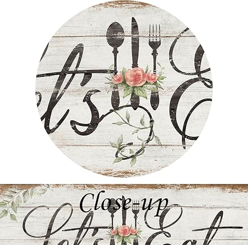 Miniatura 5 de KREATIVE ARTS Let's Eat Kitchen Canvas Wall Art Print Vintage Inspirational Quotes Painting Picture Giclee Prints for Restaurant Cafe Farmhouse