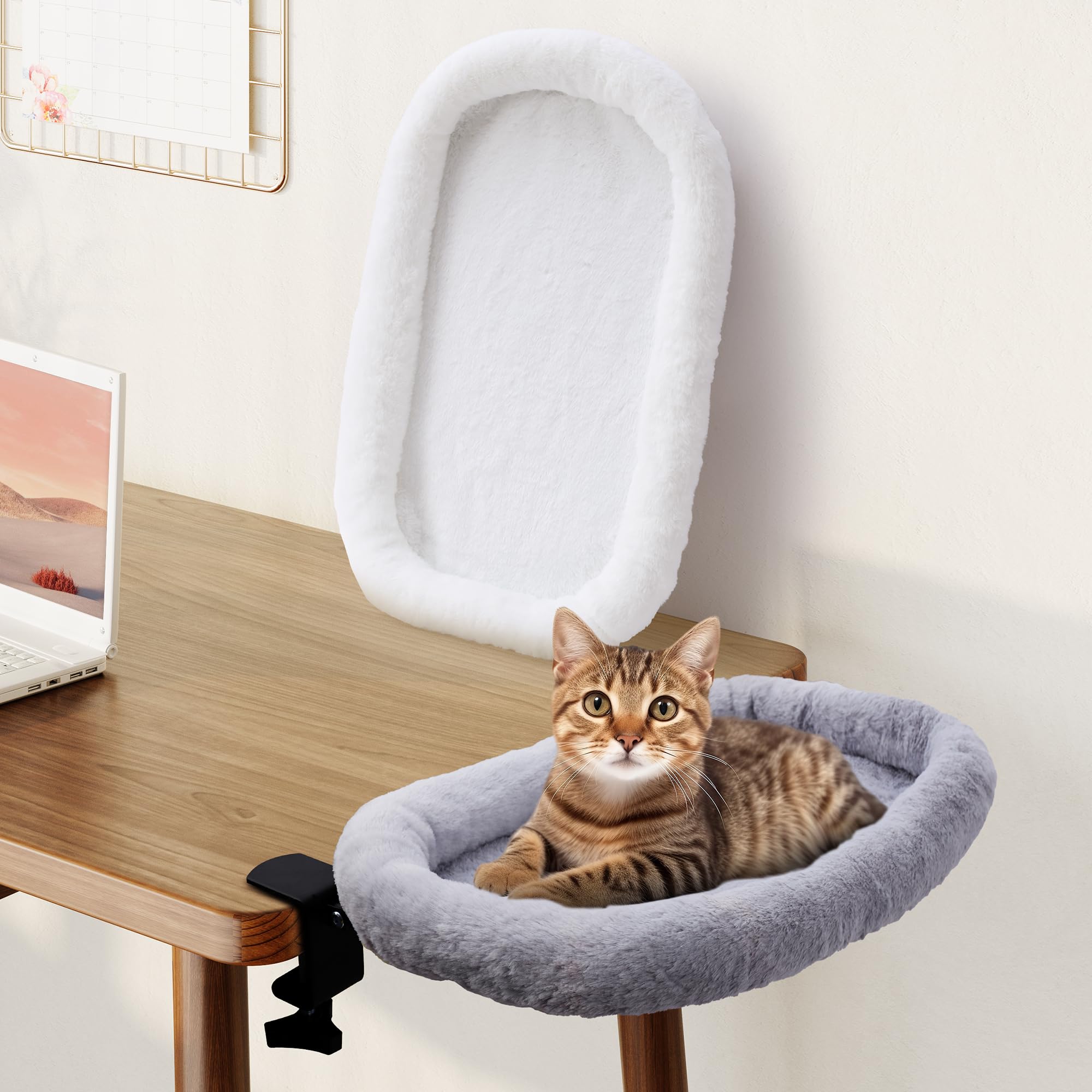 Cama Colgante para Gatos Plegable 90°, Cama para Gatos, Hamaca para Gato, Cesta para Dormir, Hamaca para Gato, Cama de 59 x 48 cm hasta 20 kg