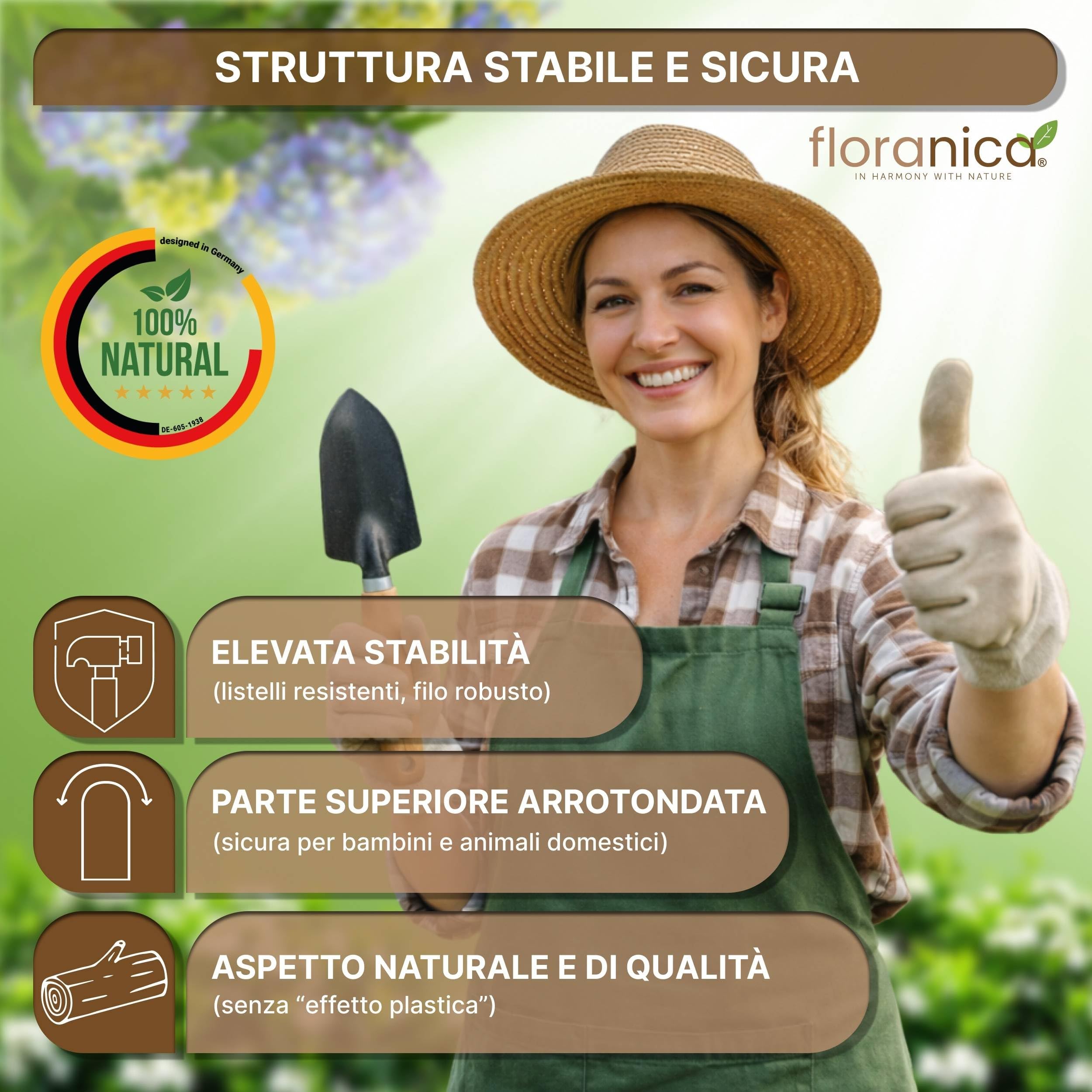 Floranica Bordo Giardino Flessibile 30 x 200 cm Marrone scuro Bordi Aiuole Legno Rollborder Bordura per Giardino Palizzata