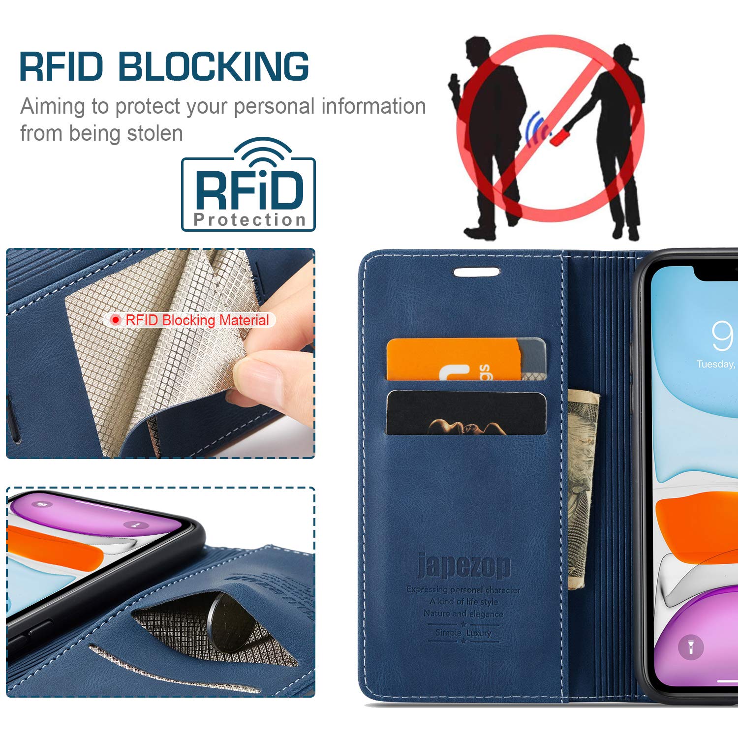 Stylische IPhone 16 Hülle Mit Integrierter Geldbörse, Handgelenk- & Schultergurt, Kartenfächern & Ständer – RFID-Schutz, PU-Leder, Multifunktional