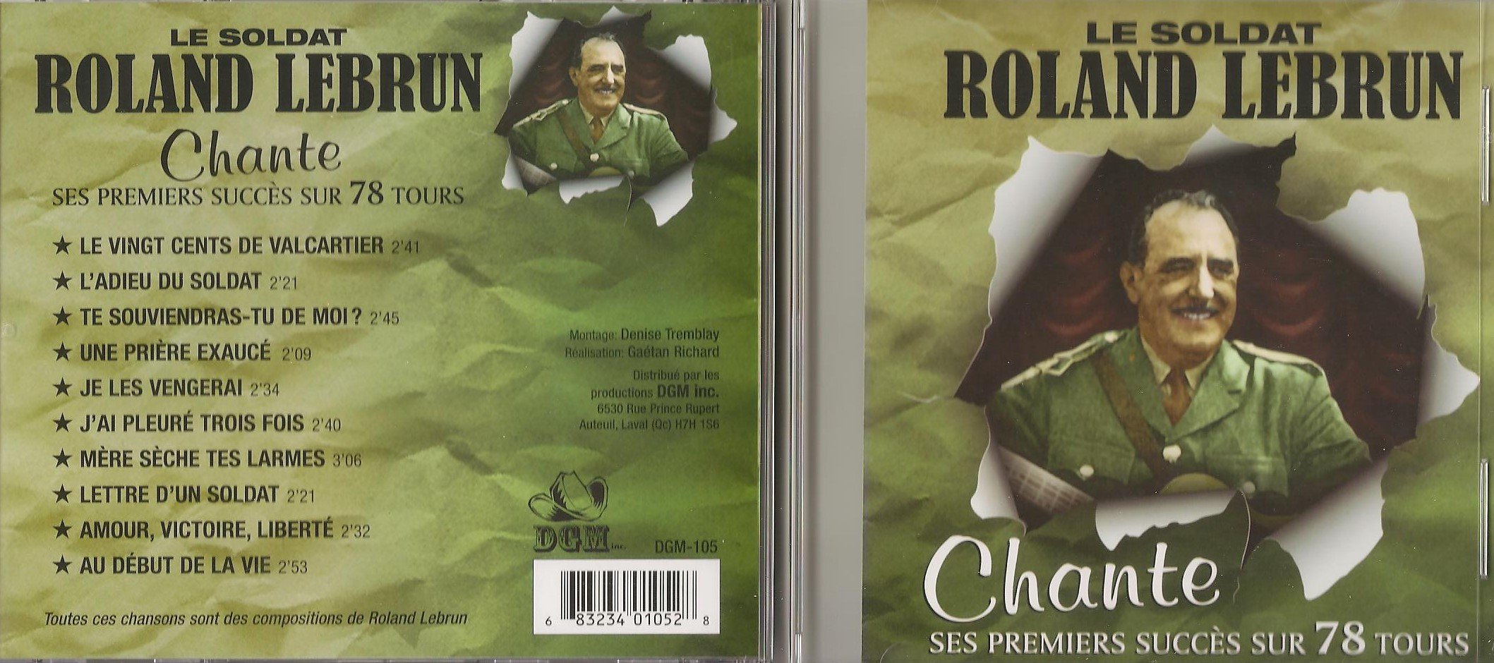 Le Soldat Roland Lebrun Chante Ses Premiers Succes Sur 78 Tours (10 Titres Western, DGM) [Audio CD] Le Soldat Roland Lebrun