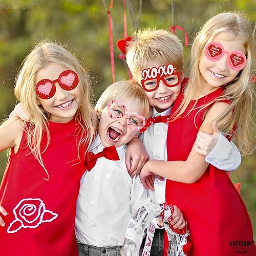 Miniatura 7 de KatchOn, Cartel de feliz día de San Valentín  XL, 72 x 44 pulgadas  Lindas gafas de San Valentín  4 diseños, paquete de 12  Fondo de San Valentín