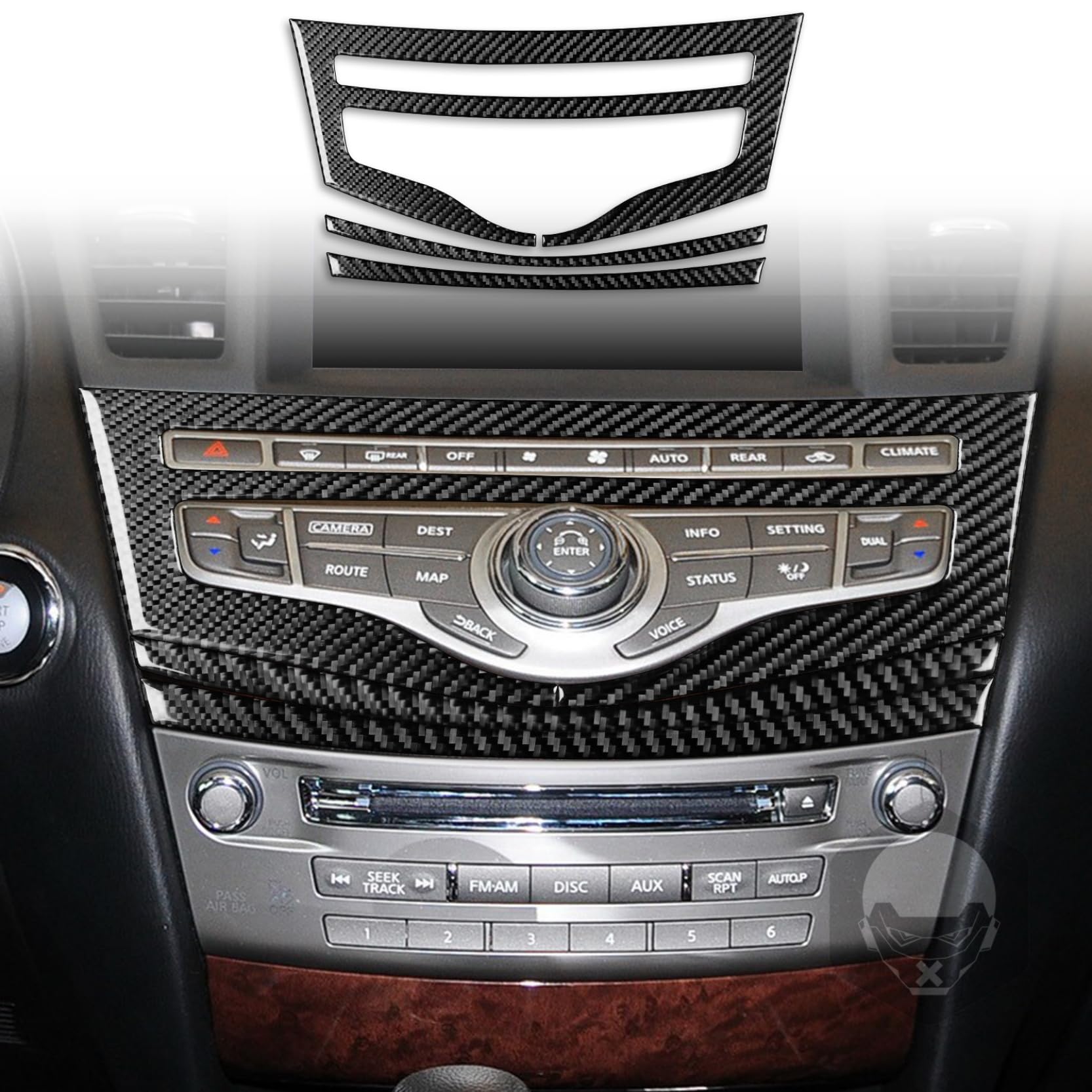 Insert en fibre de carbone Infiniti QX60 finition noire luxe