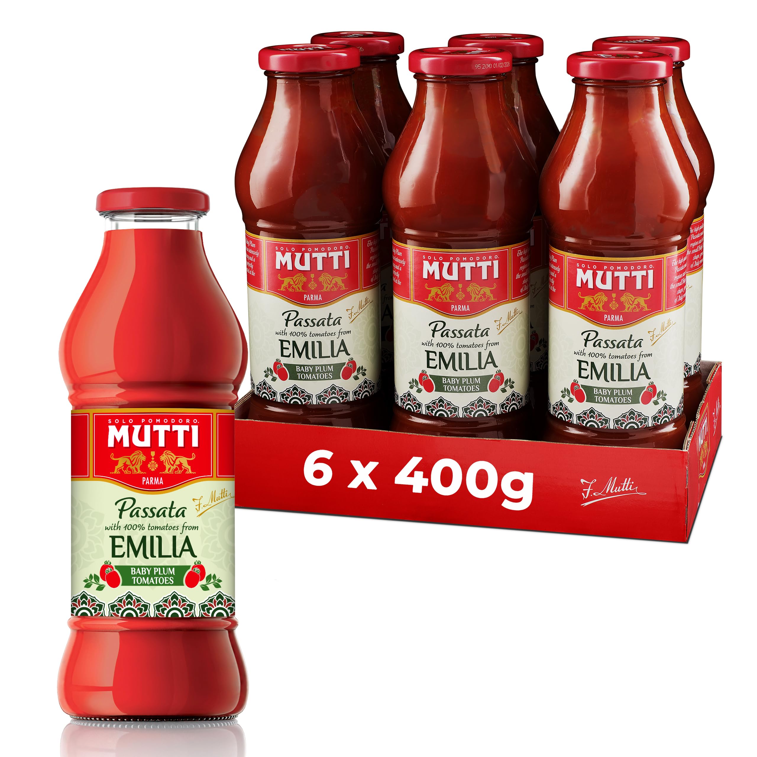 Mutti Regional Passata Emilia Romagna with Baby Plum Tomatoes 6 x 400g