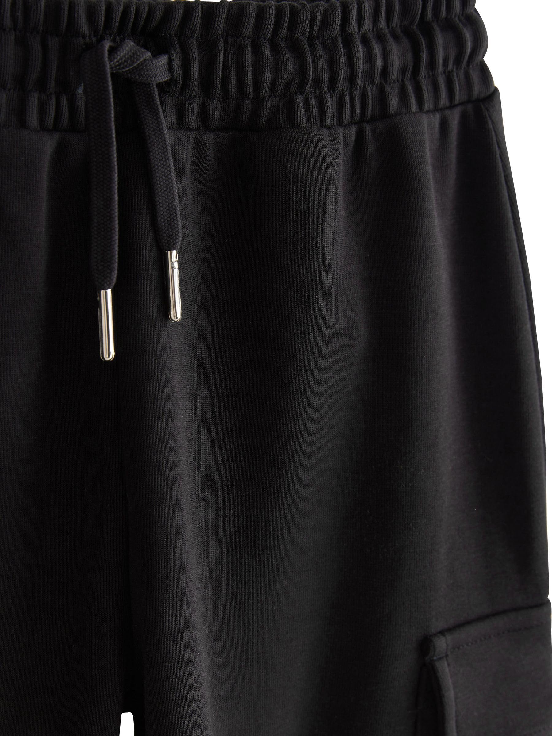 NEXT Mädchen Standard Cargo-Jogginghose im Utility-Stil Schwarz 146