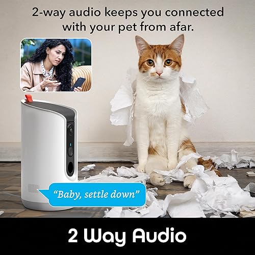 Geeni Pet Treat Dispenser with Camera — texture and fabric close-up